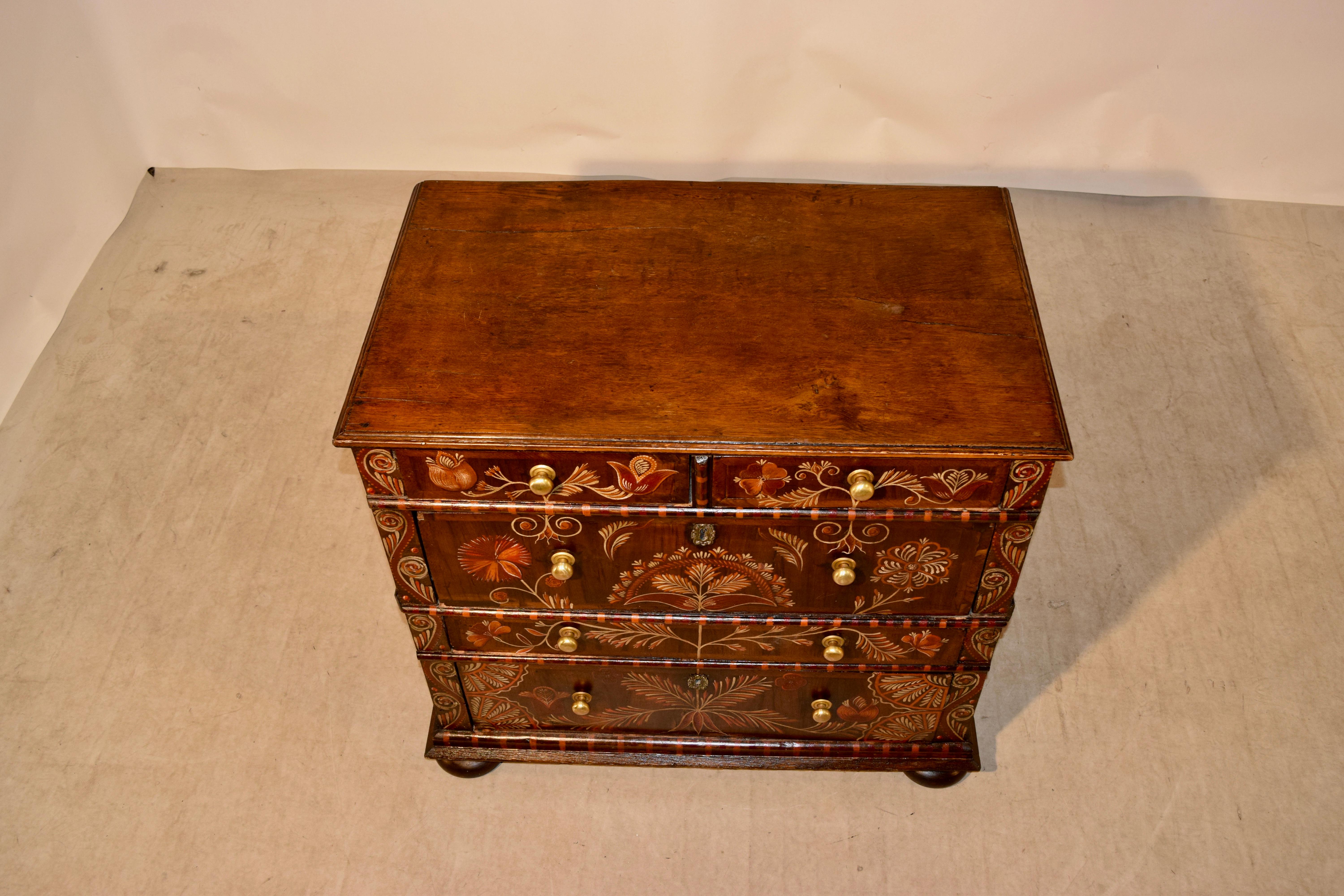 18th Century English Painted Chest of Drawers 1