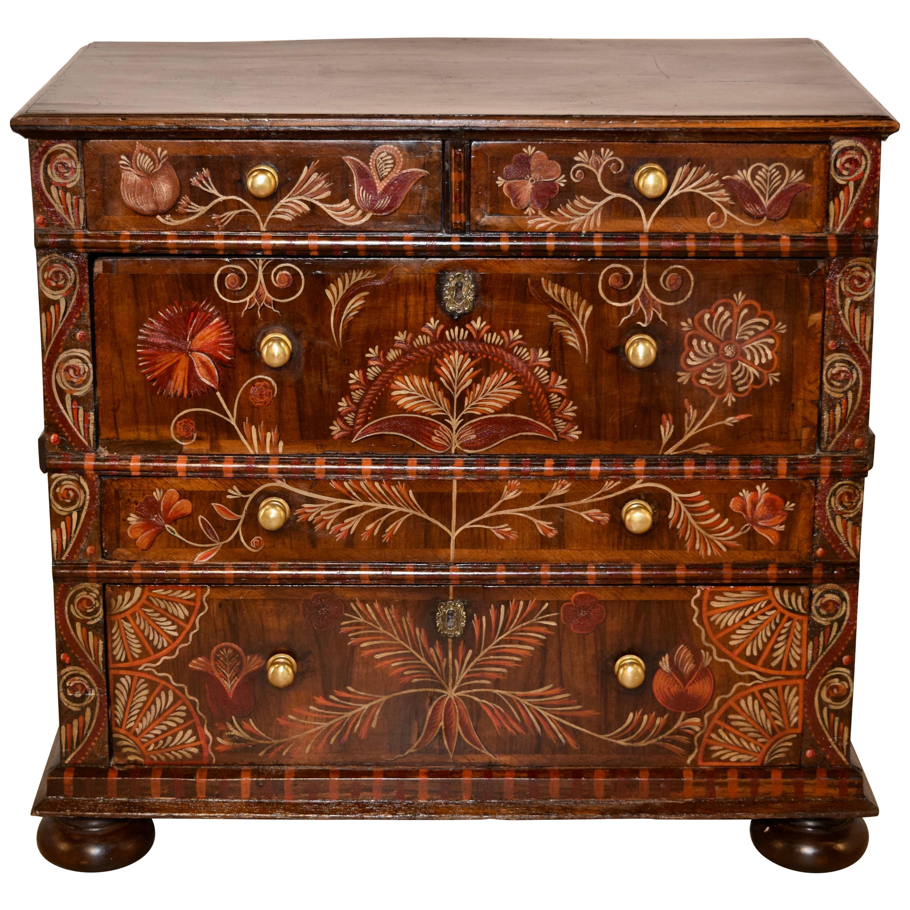 18th Century English Painted Chest of Drawers