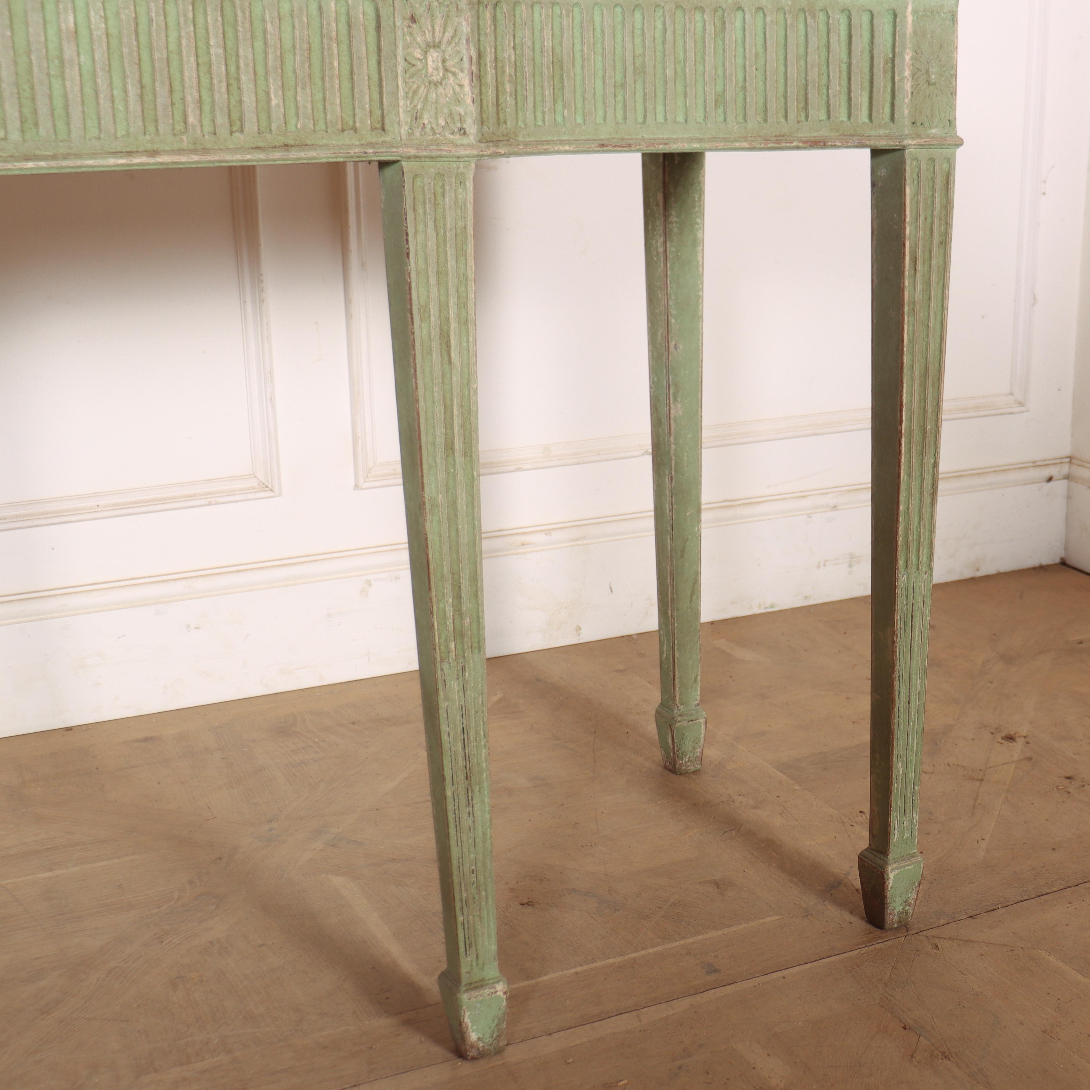 Oak 18th Century English Painted Console Table For Sale