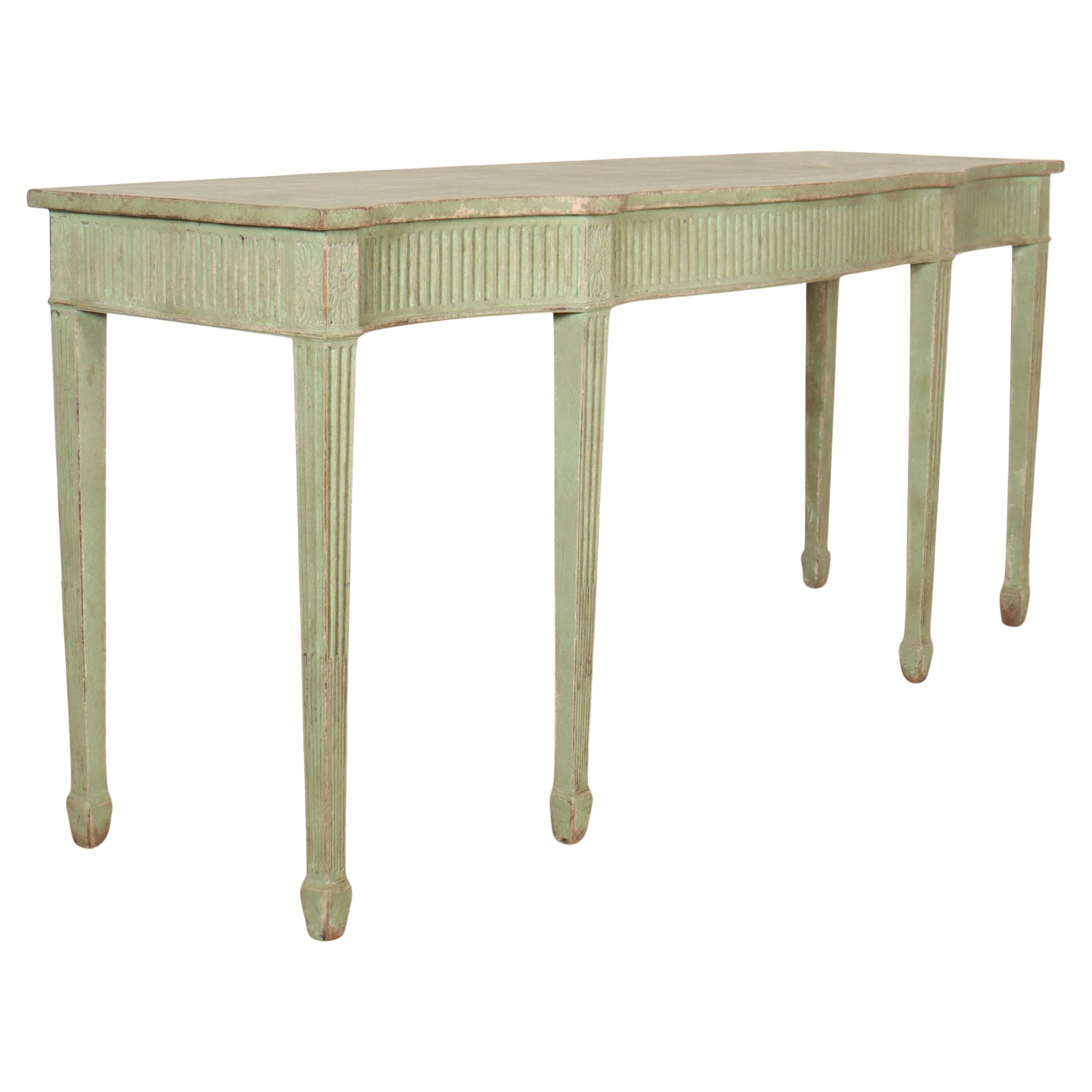 Table console peinte anglaise du 18ème siècle