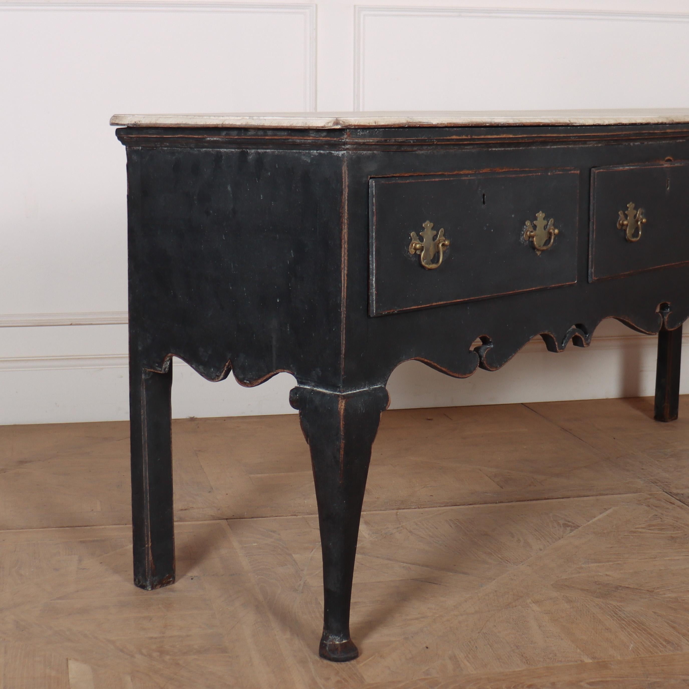 18th Century and Earlier 18th Century English Painted Dresser Base For Sale