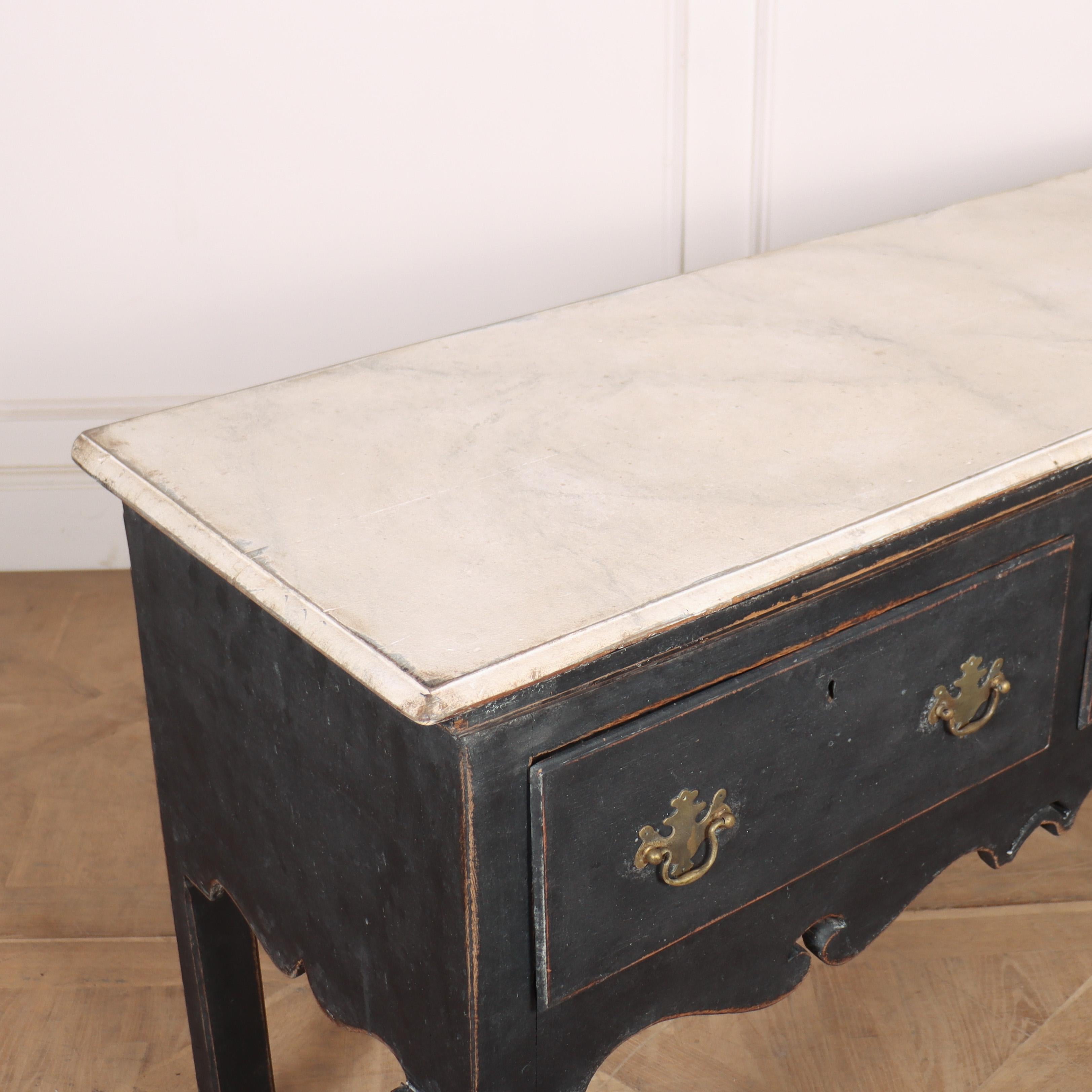 Oak 18th Century English Painted Dresser Base For Sale