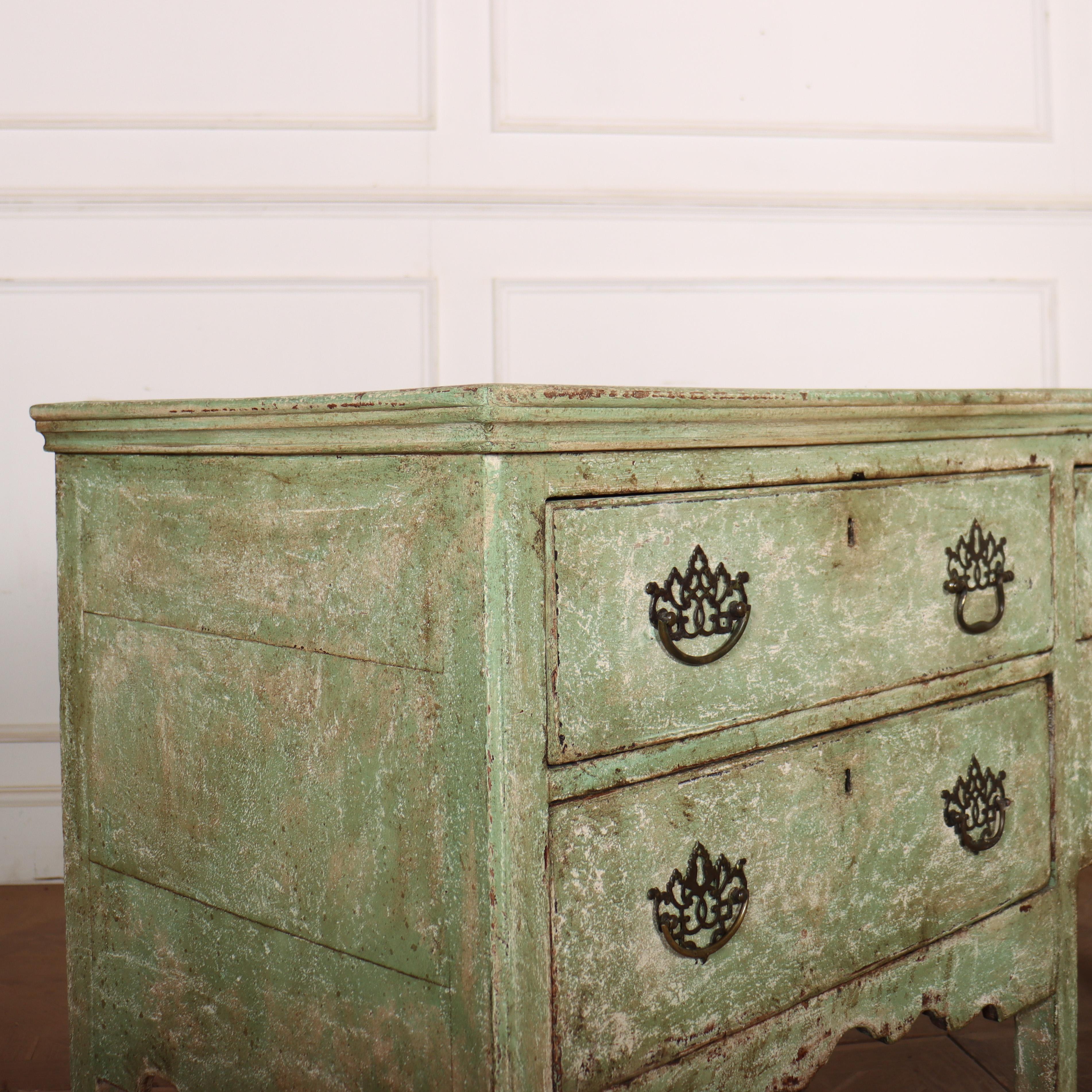 Georgiano 18th Century English Painted Dresser Base / Sideboard in vendita