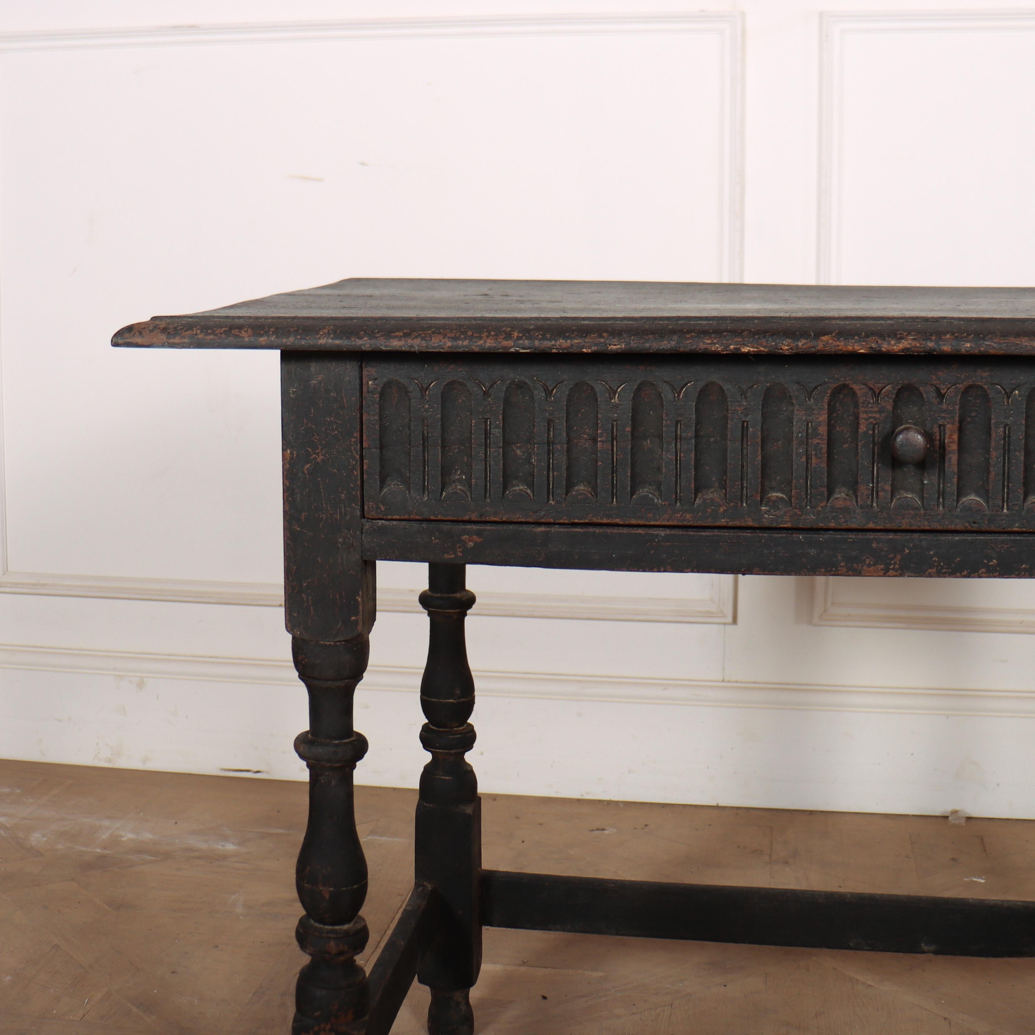 George II Table de lampe peinte anglaise du 18e siècle en vente
