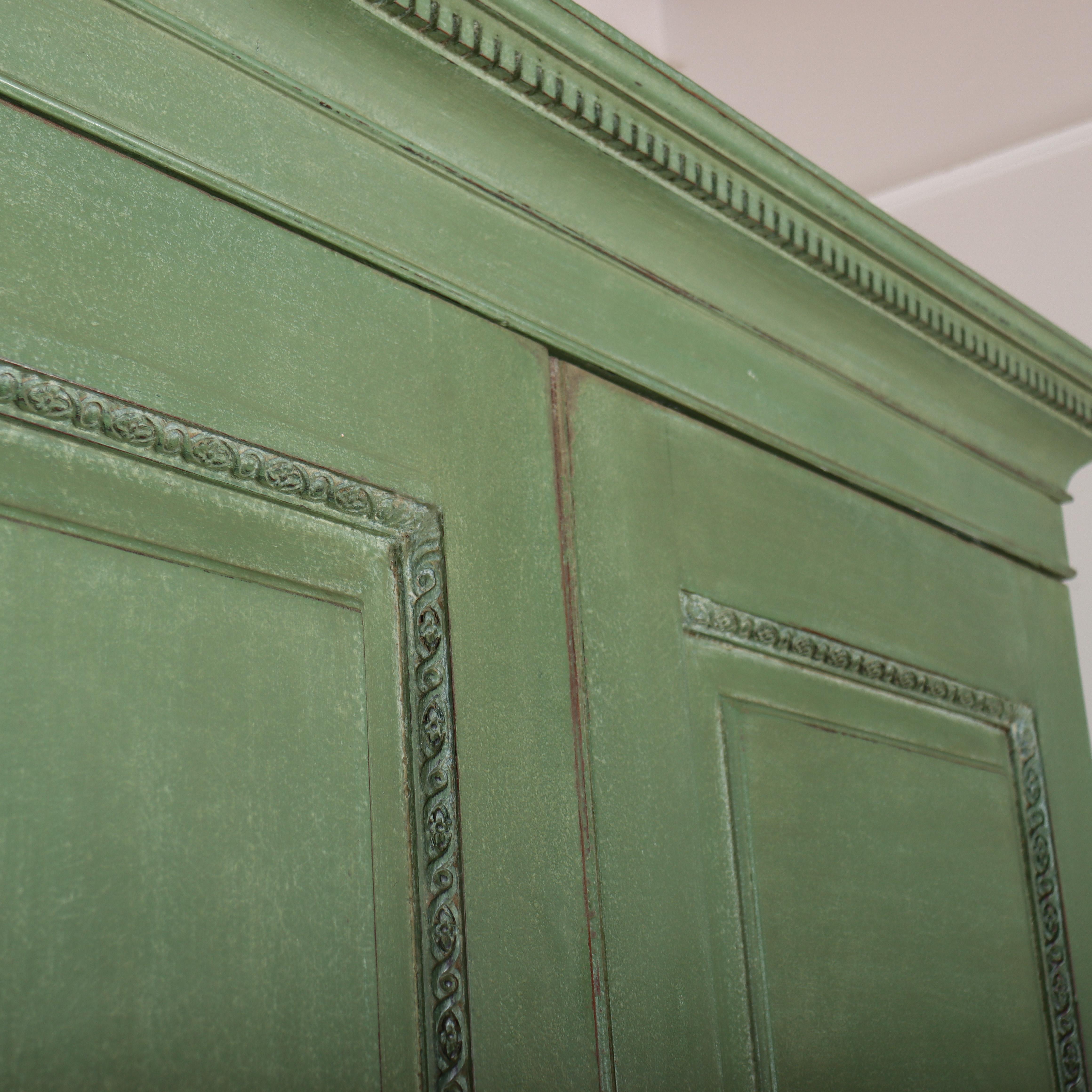 18th Century English Painted Wardrobe For Sale 6