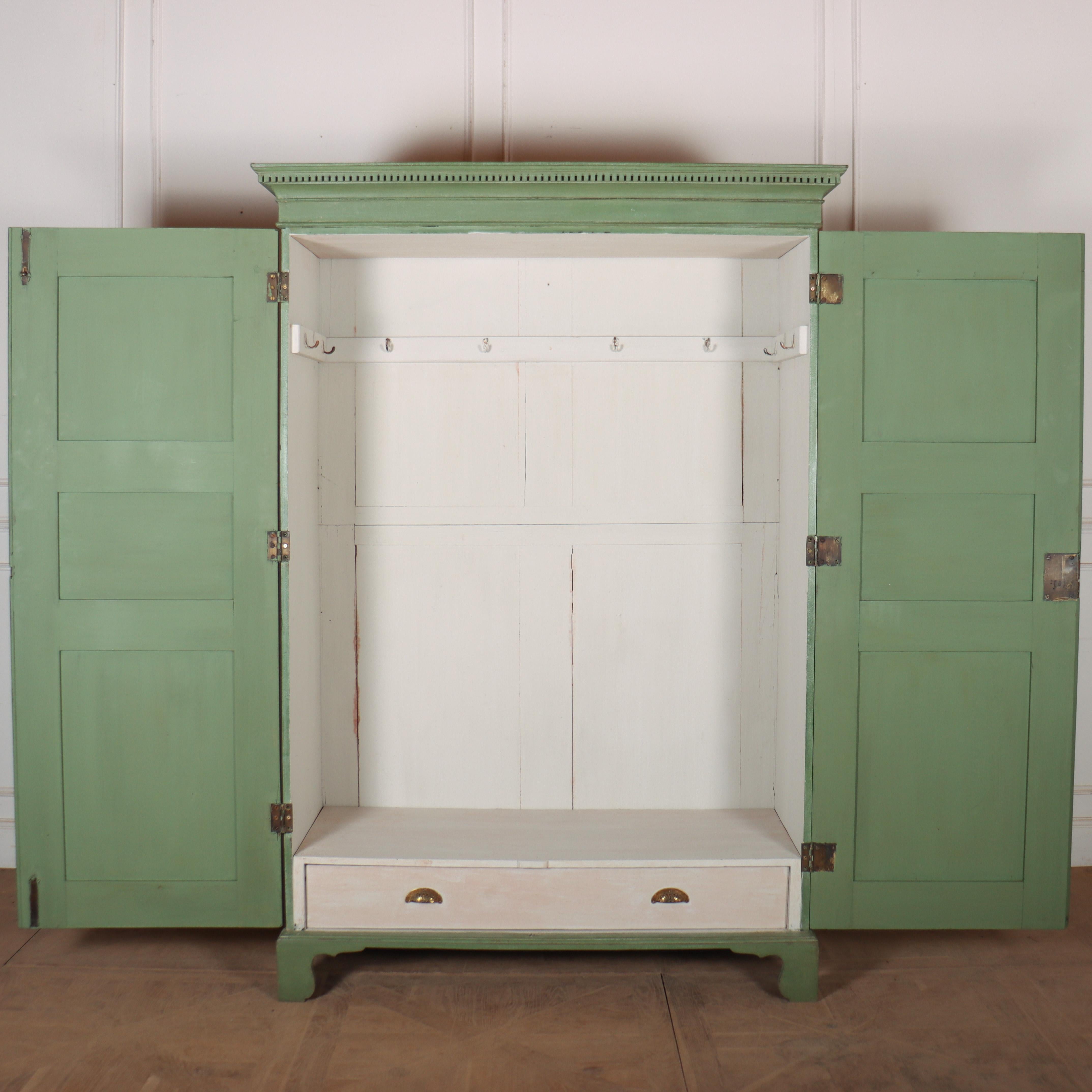 18th Century English Painted Wardrobe For Sale 7