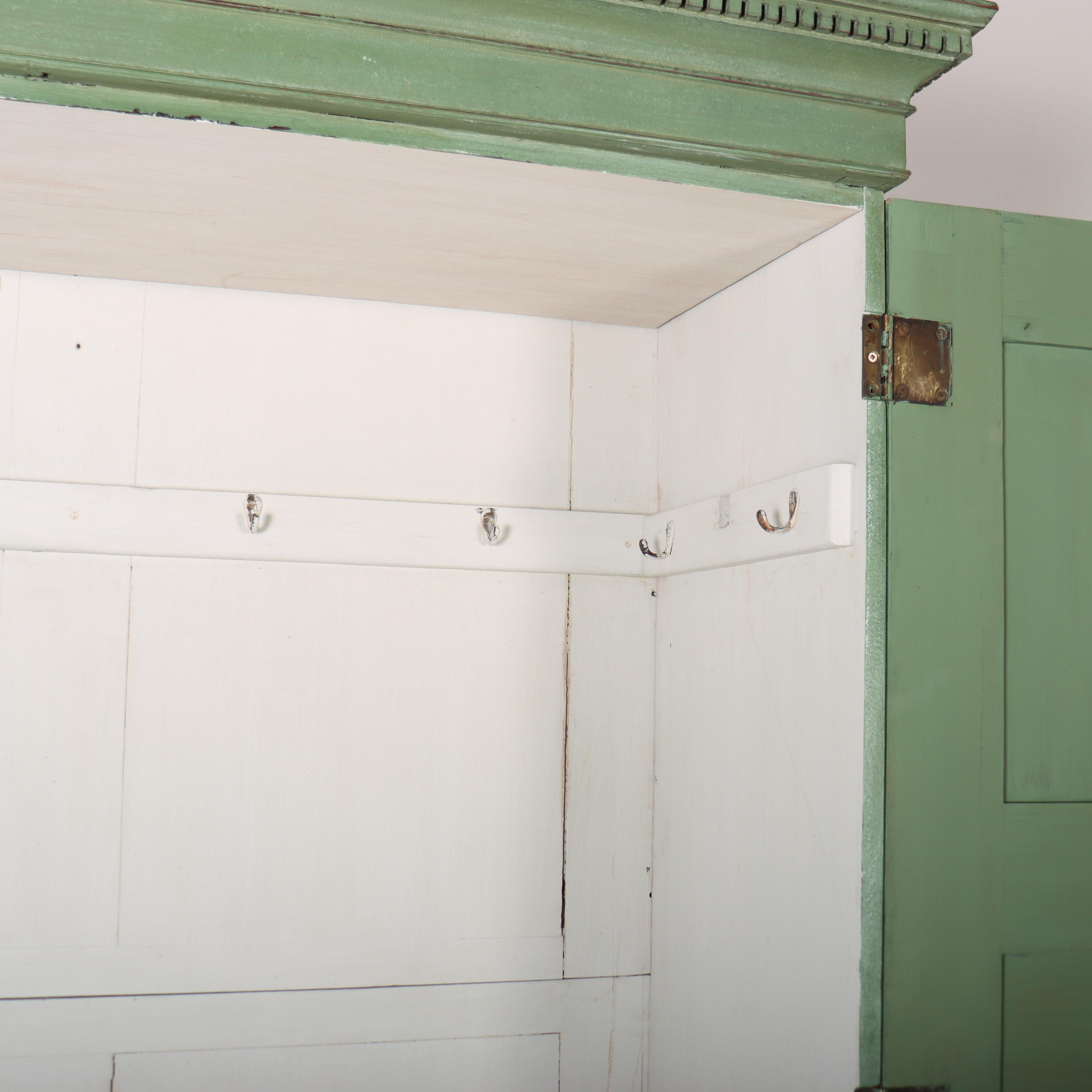 18th Century English Painted Wardrobe For Sale 8