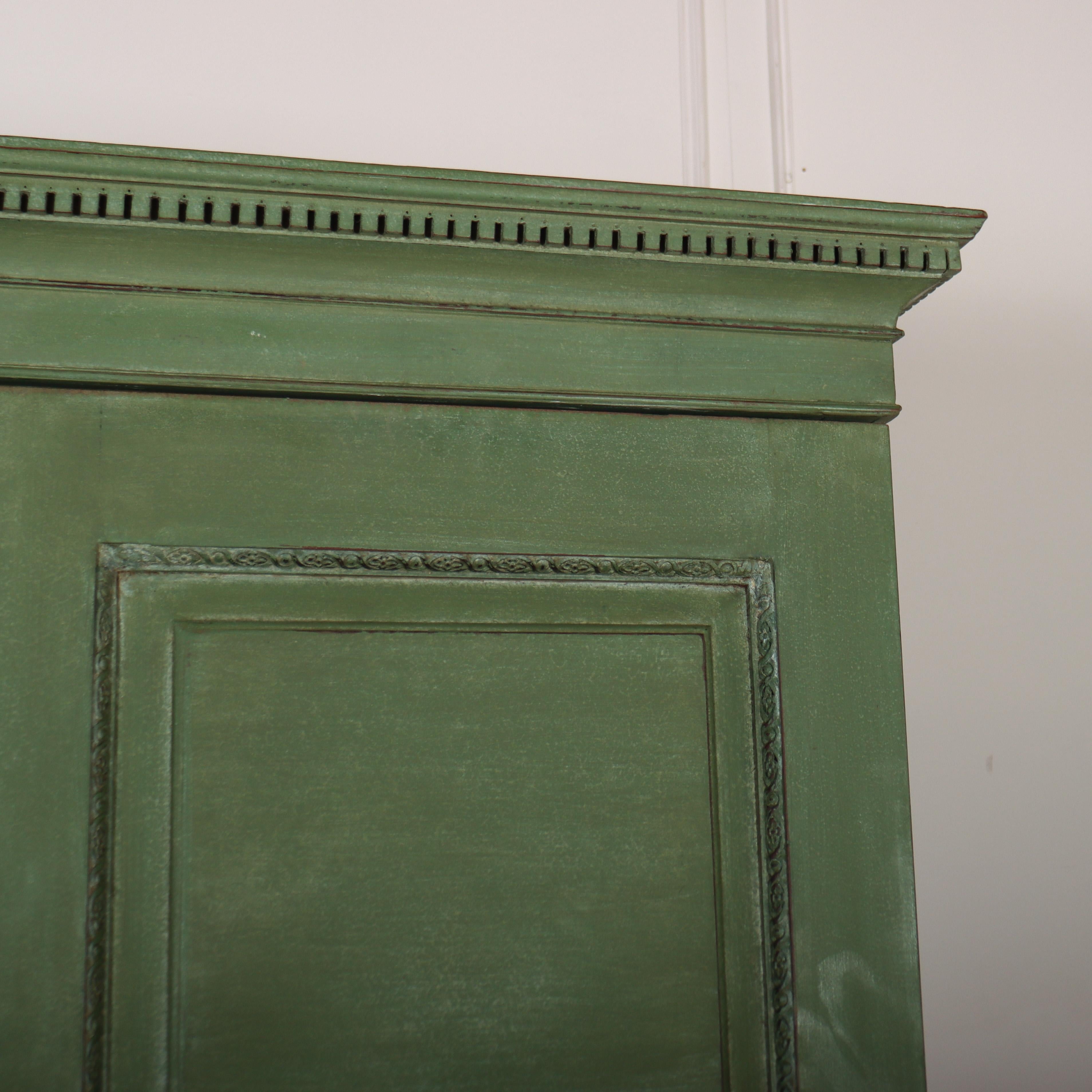 George III 18th Century English Painted Wardrobe For Sale