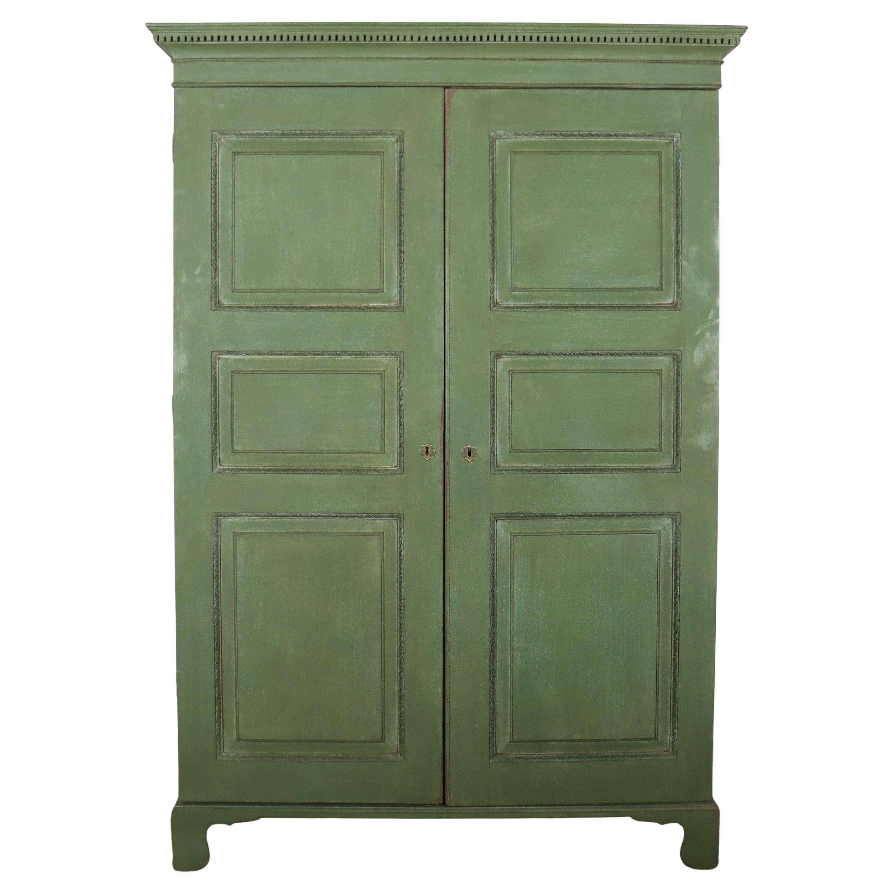 18th Century English Painted Wardrobe