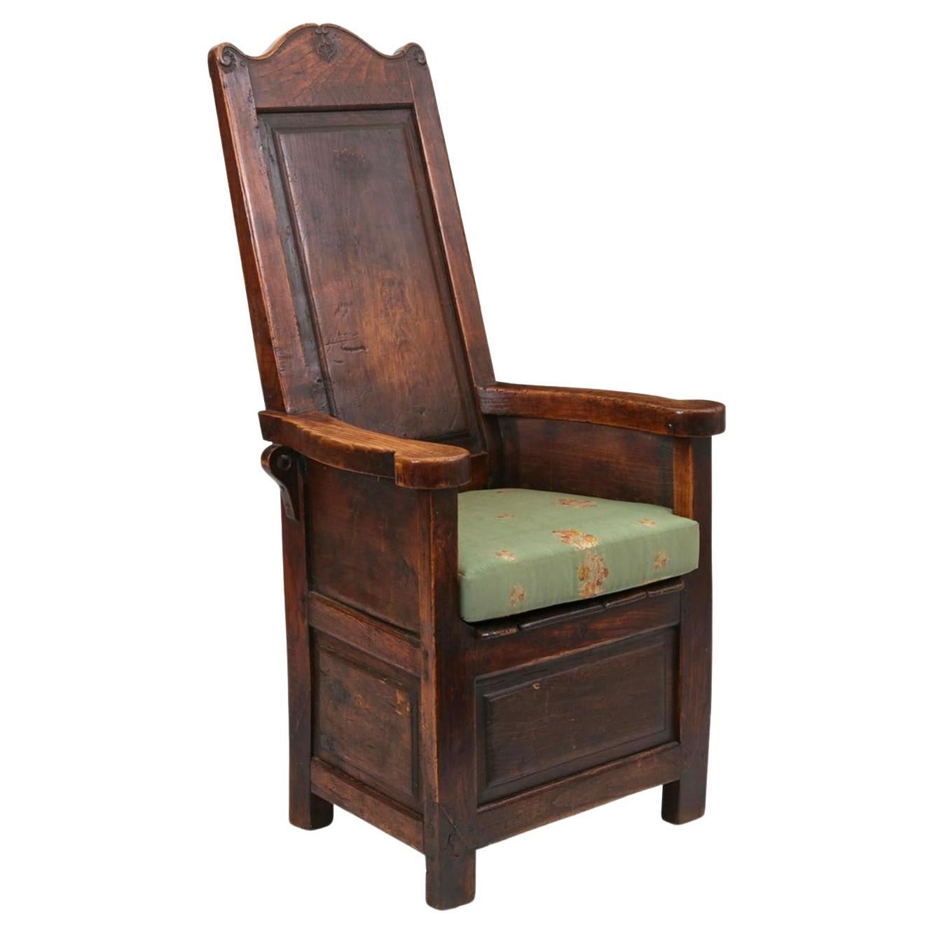 18th Century English Paneled Armchair For Sale