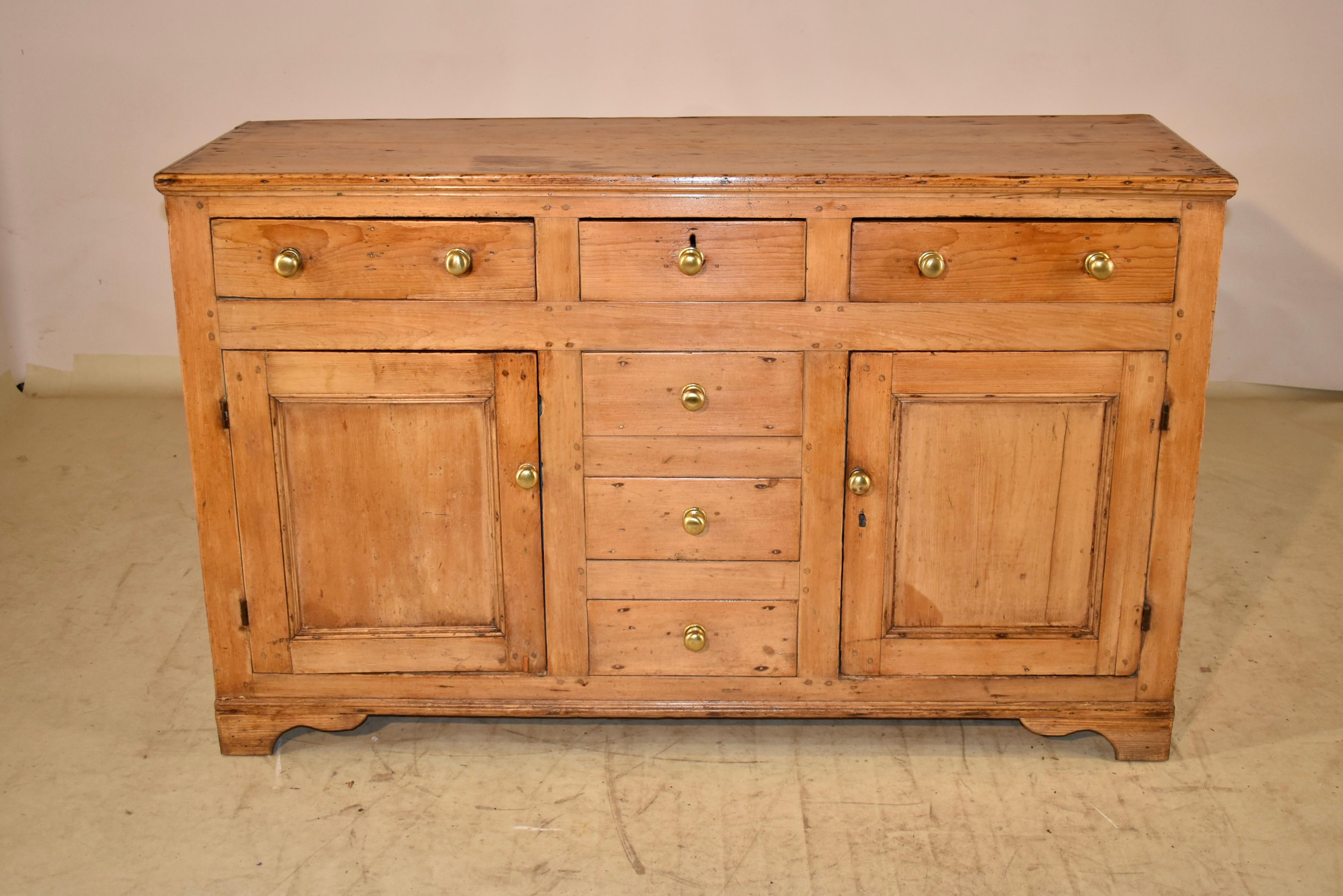 Georgian 18th Century English Pine Dresser Base For Sale