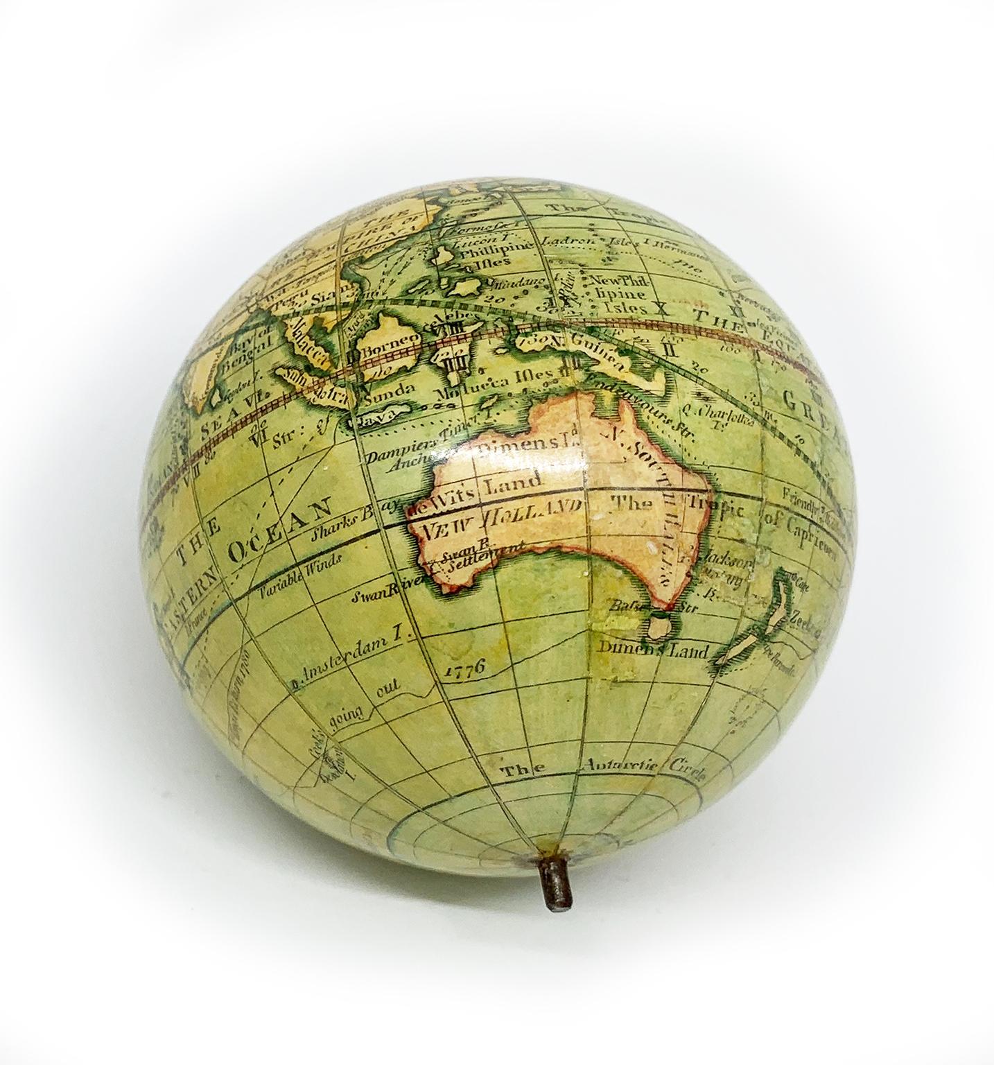 English Pocket Globe by Lane, London, between 1817 and 1833 5