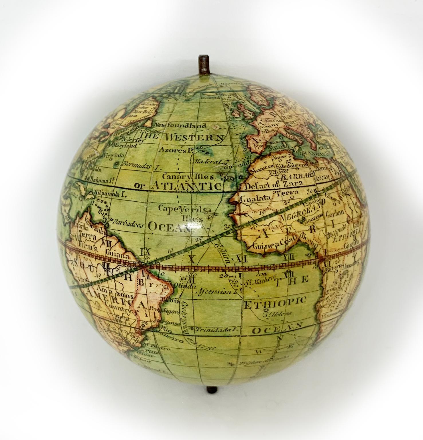 English Pocket Globe by Lane, London, between 1817 and 1833 1