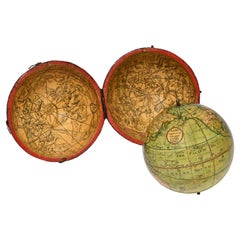 Globe de poche anglais par Lane:: Londres:: entre 1817 et 1833
