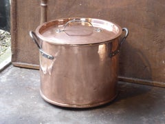 Panier à bûches en cuivre poli du XVIIIe siècle anglais