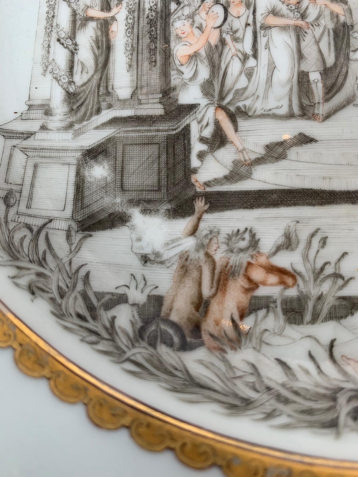 18th Century English Porcelain Marriage Plate with Two Dordrecht Family Crests 7