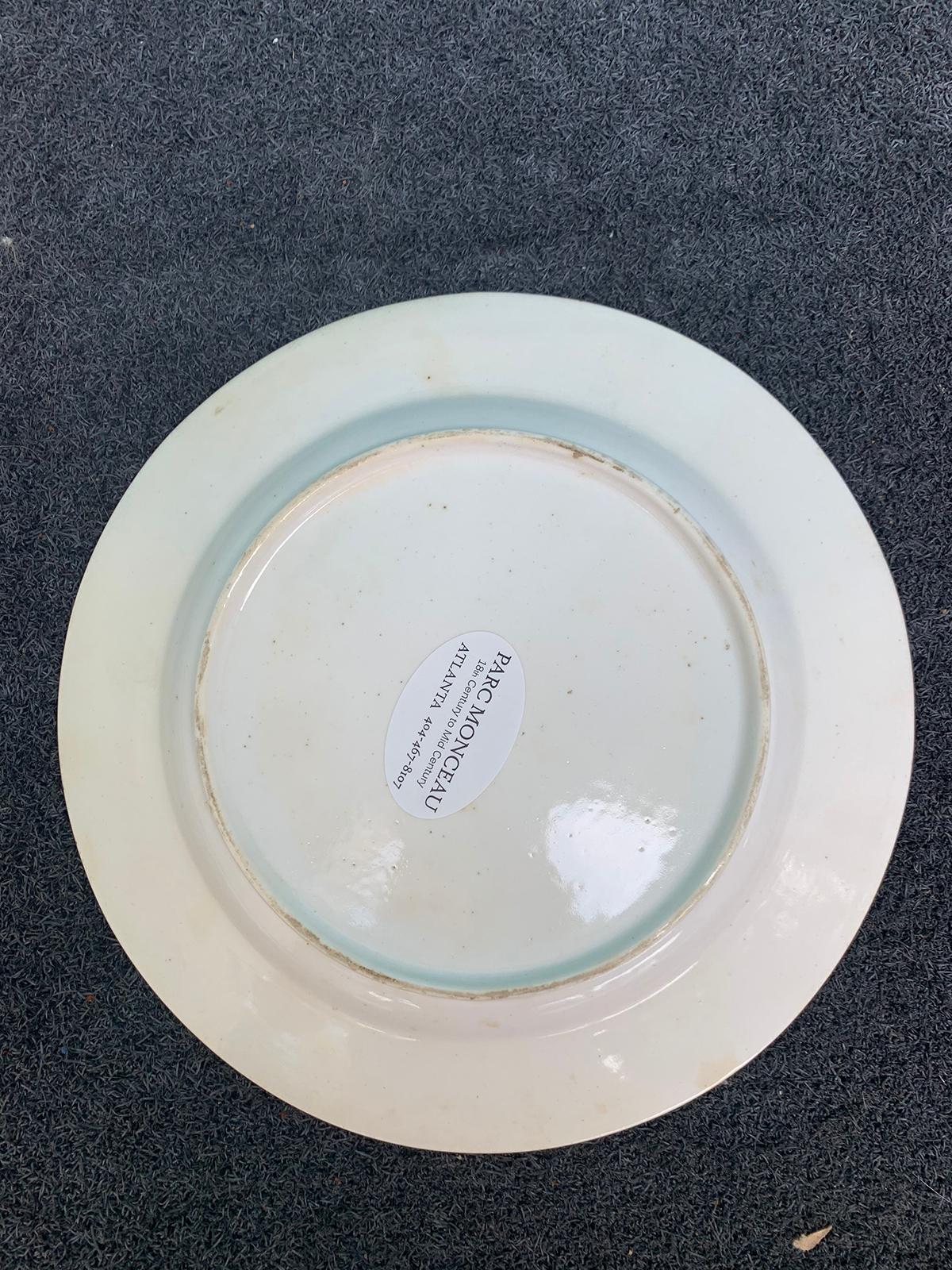 18th Century English Porcelain Plate, Possibly New Hall In Good Condition For Sale In Atlanta, GA