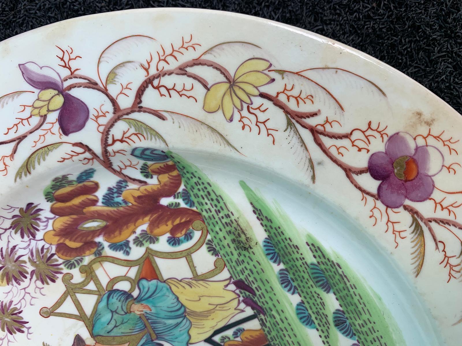 18th Century English Porcelain Plate, Possibly New Hall For Sale 2
