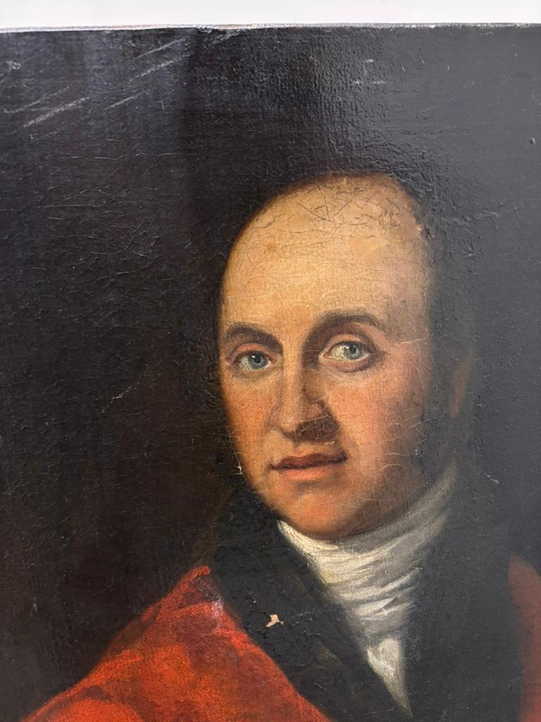 18. Jahrhundert Englisch Porträt eines Architekten oder Gelehrten Gemälde Alter Meister im Zustand „Gut“ im Angebot in Stamford, CT