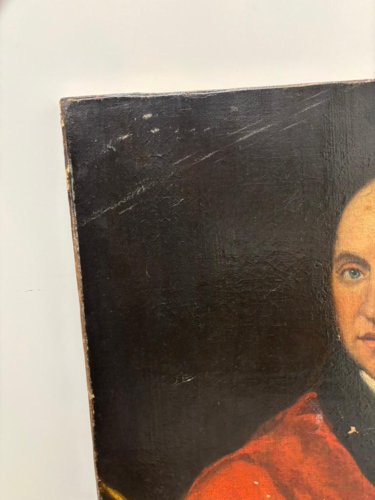 18. Jahrhundert Englisch Porträt eines Architekten oder Gelehrten Gemälde Alter Meister (Leinwand) im Angebot