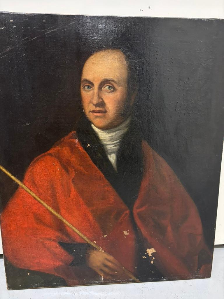 18. Jahrhundert Englisch Porträt eines Architekten oder Gelehrten Gemälde Alter Meister im Angebot 3