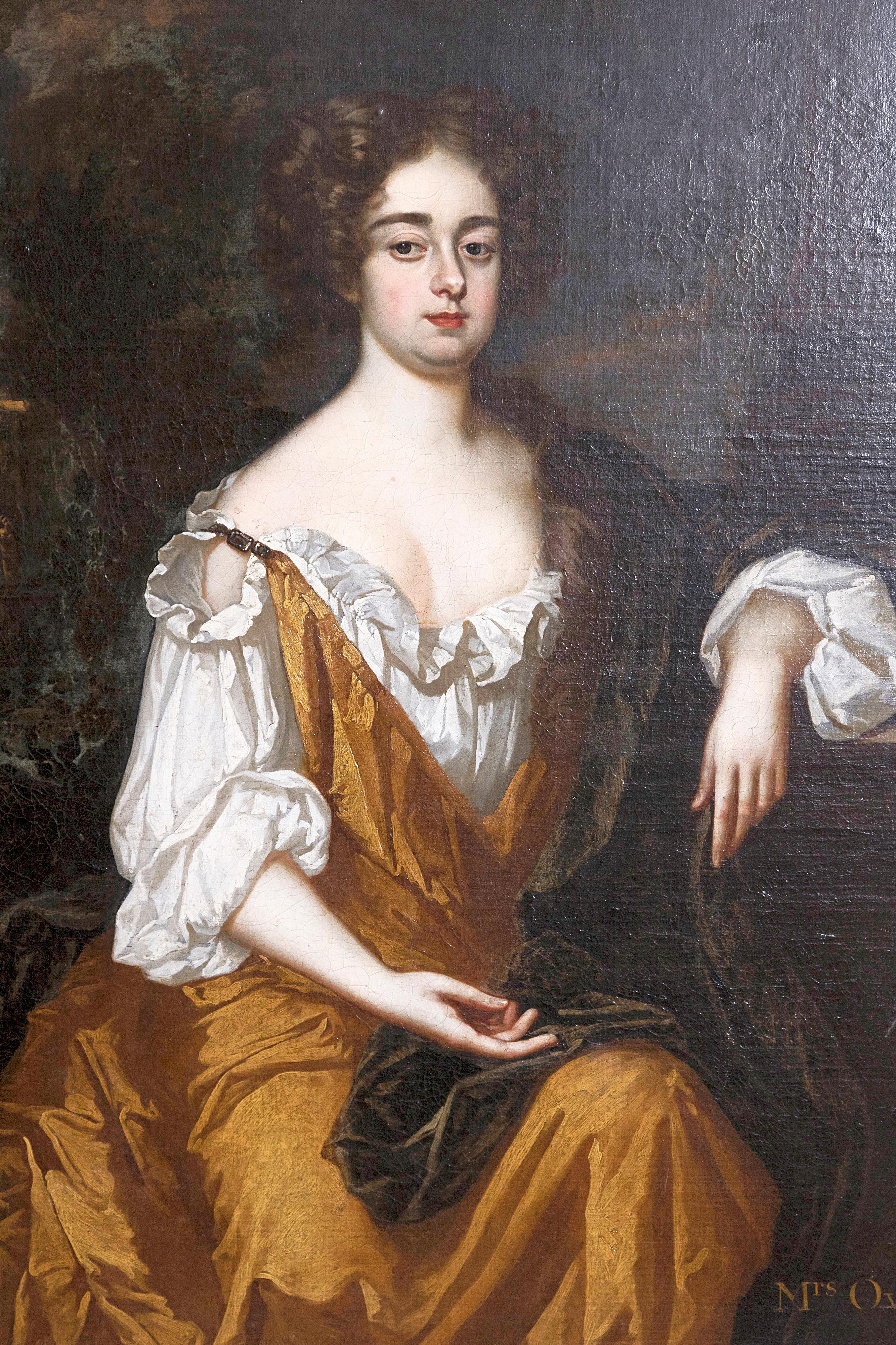 18th Century English Portrait of Mrs. Overbury Circle of Sir Godfrey Kneller 2