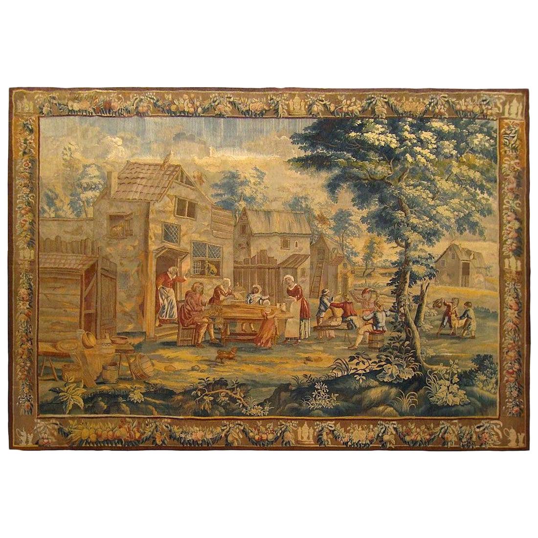 18th Century English Rustic Tapestry