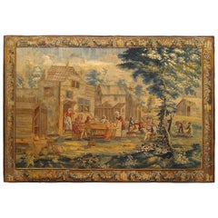 Antique 18th Century English Rustic Tapestry