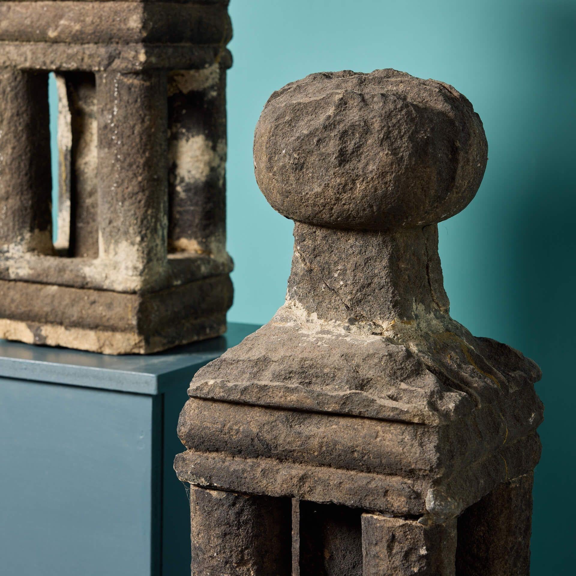 18th Century and Earlier 18th Century English Sandstone Finials For Sale