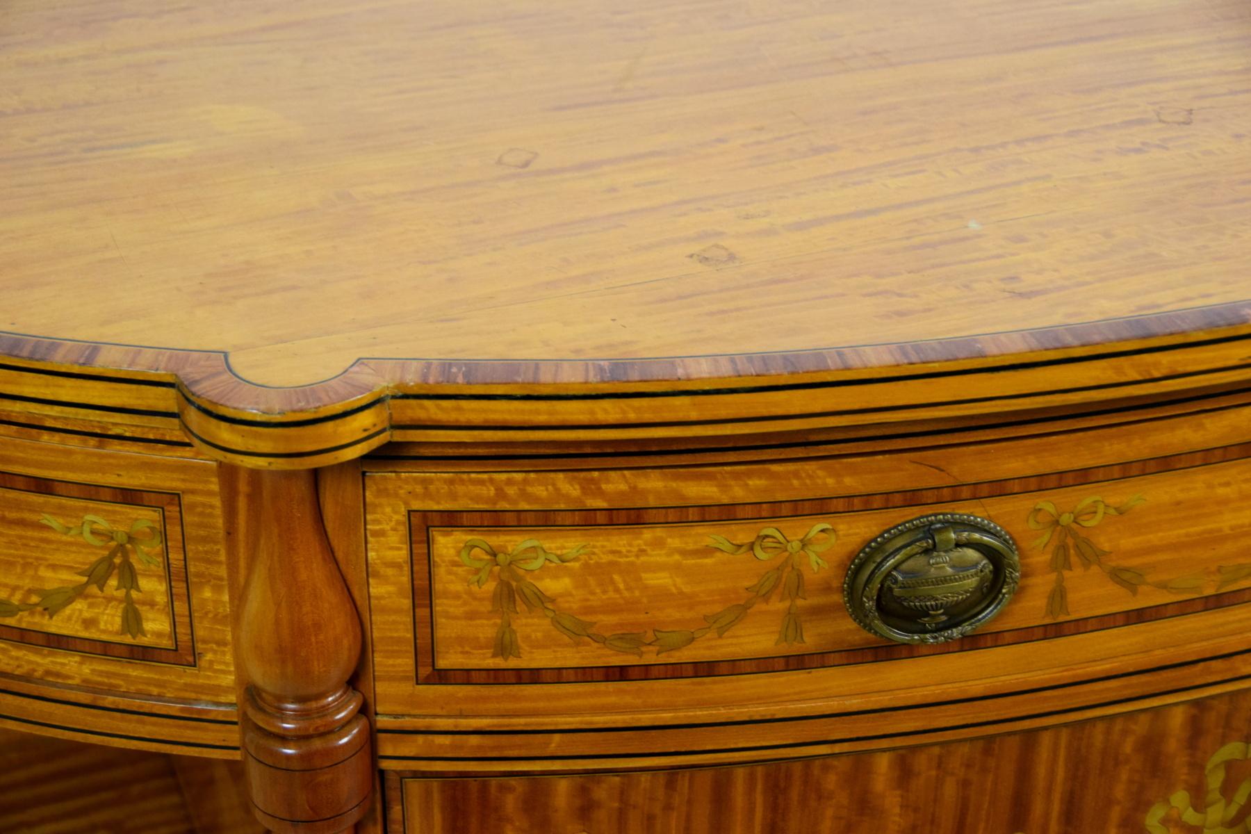 18th Century English Demilune Cabinet For Sale 4
