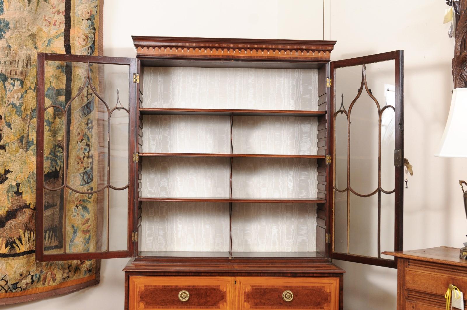 18th Century English Satinwood Secretary Bookcase 6