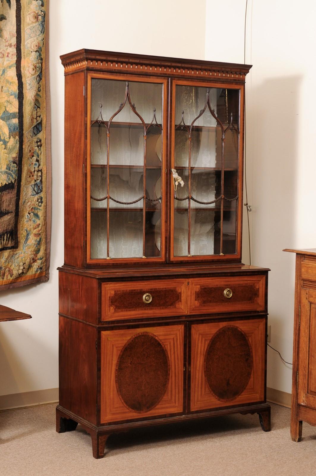 18th Century English Satinwood Secretary Bookcase 10