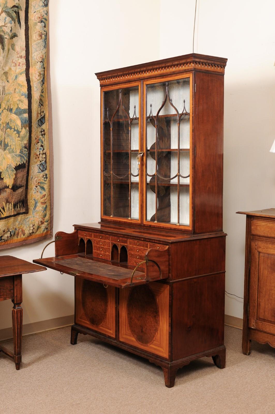 18th Century English Satinwood Secretary Bookcase 16