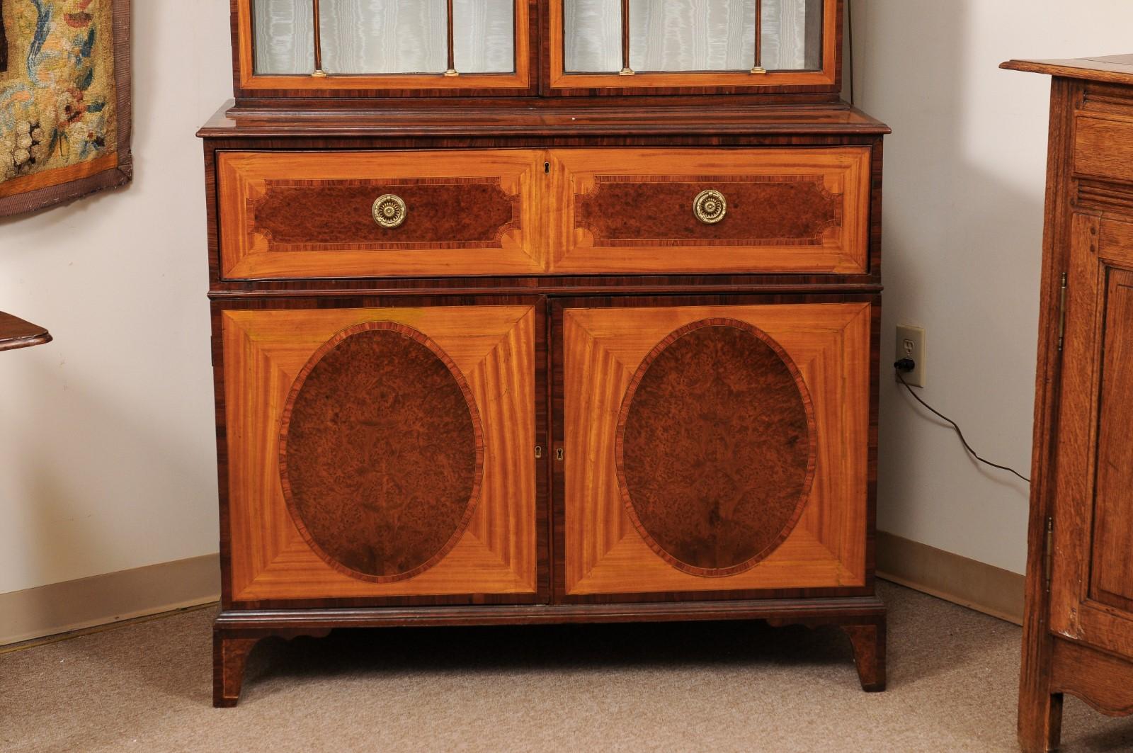 18th Century English Satinwood Secretary Bookcase 2