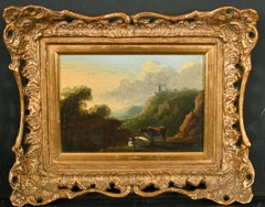 Cerchio di Thomas Gainsborough (circle of Thomas Gainsborough), olio inglese del 18° secolo con bovini in un paesaggio