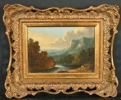 Fine 18th Century Romantic Landscape Oil Painting in Gilt Frame