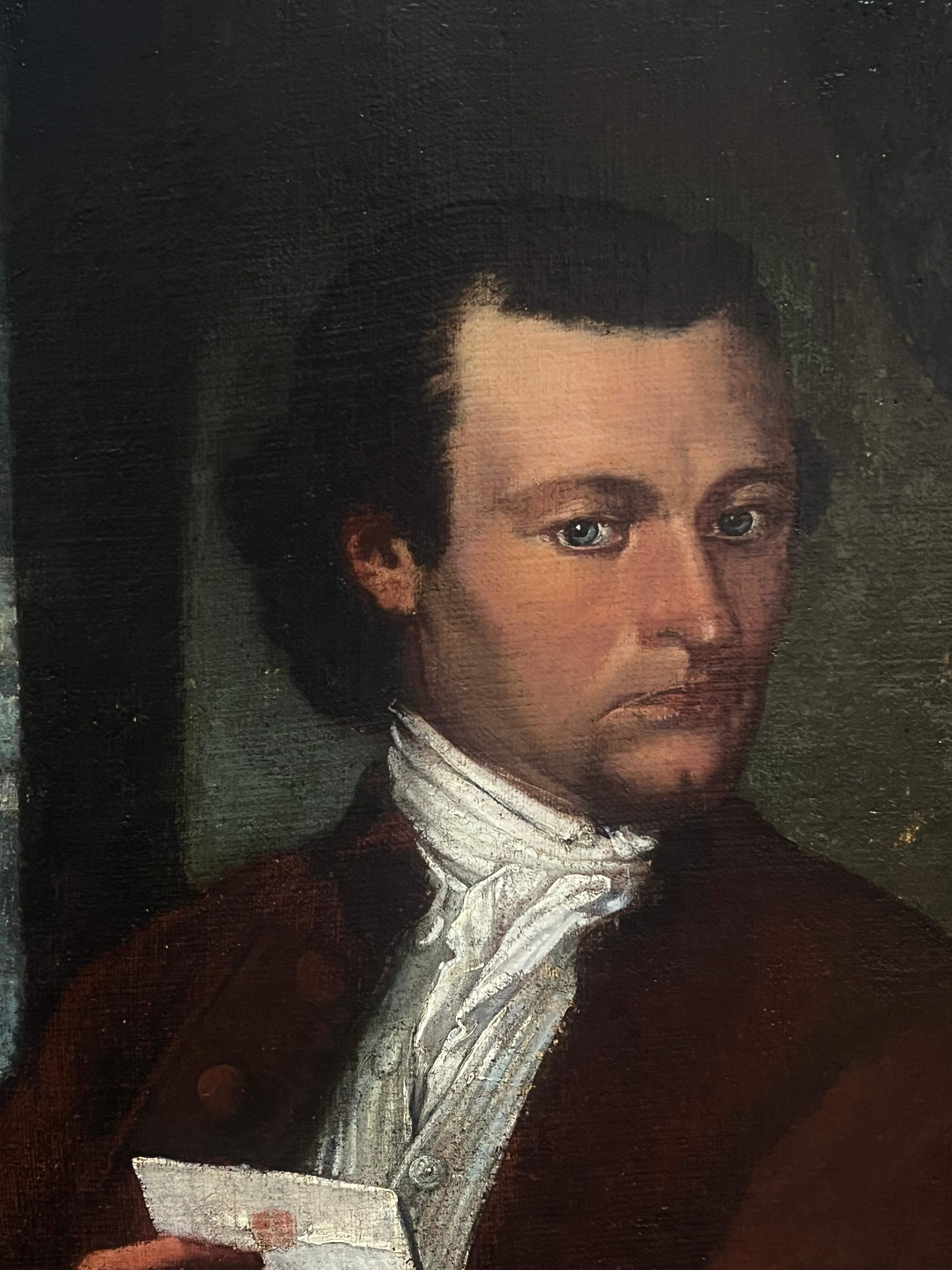 Ritratto d'epoca del giovane capitano James Cook (1728-1779) Grande dipinto a olio del XVIII secolo in vendita 1