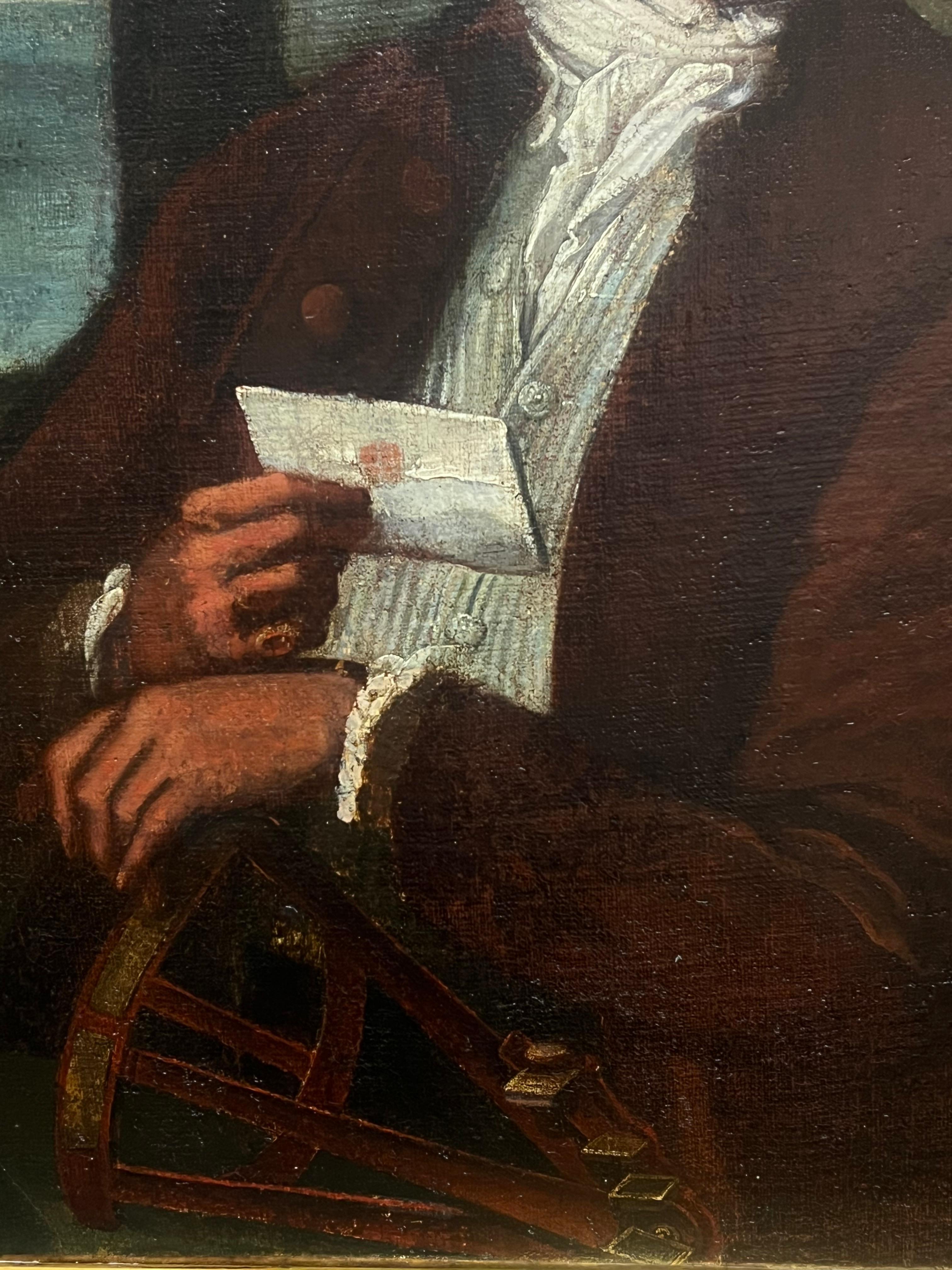 Ritratto d'epoca del giovane capitano James Cook (1728-1779) Grande dipinto a olio del XVIII secolo in vendita 3