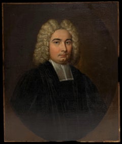 Portrait de William Parker Huile sur toile anglaise du 18e siècle, sans cadre