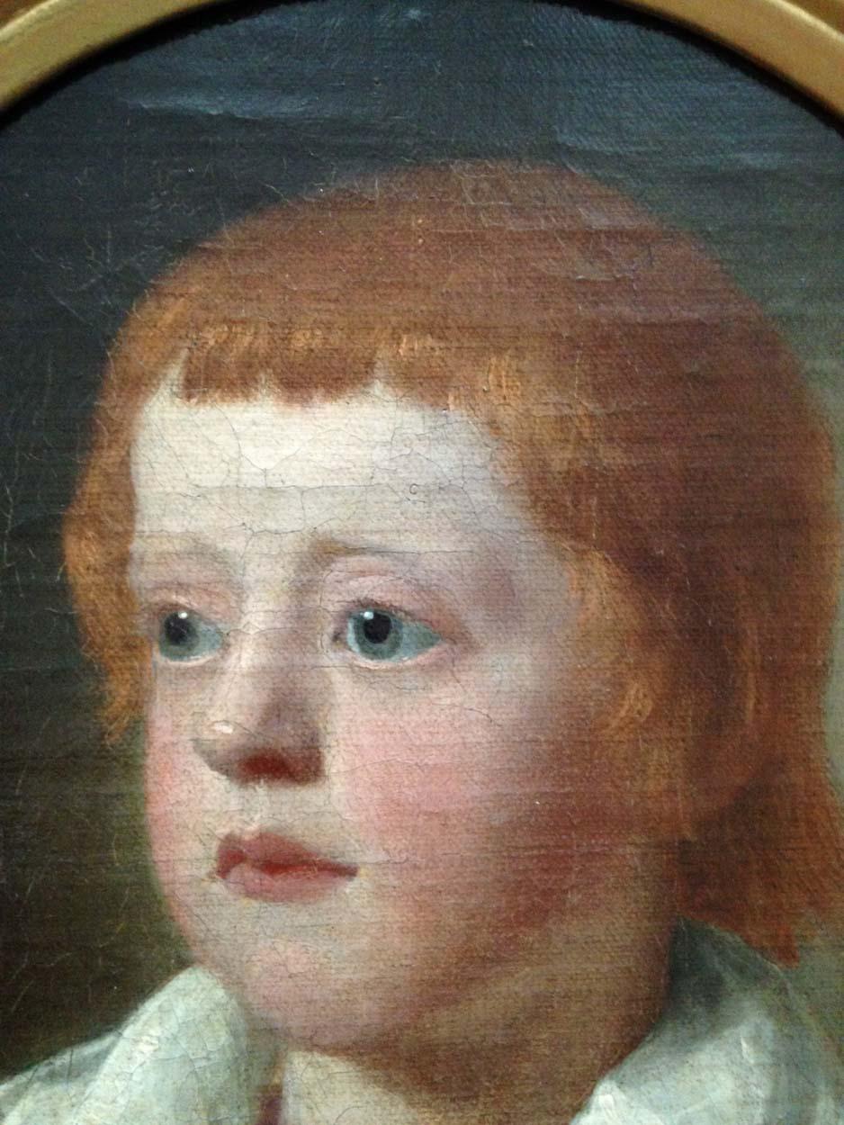 Georgian English School Portrait of a Young Boy, Oil on Canvas, 18th Century