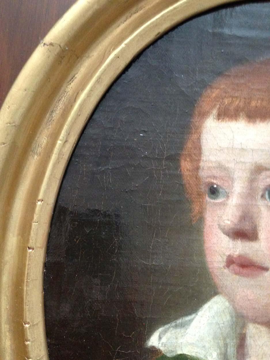 English School Portrait of a Young Boy, Oil on Canvas, 18th Century In Good Condition In Melbourne, Victoria