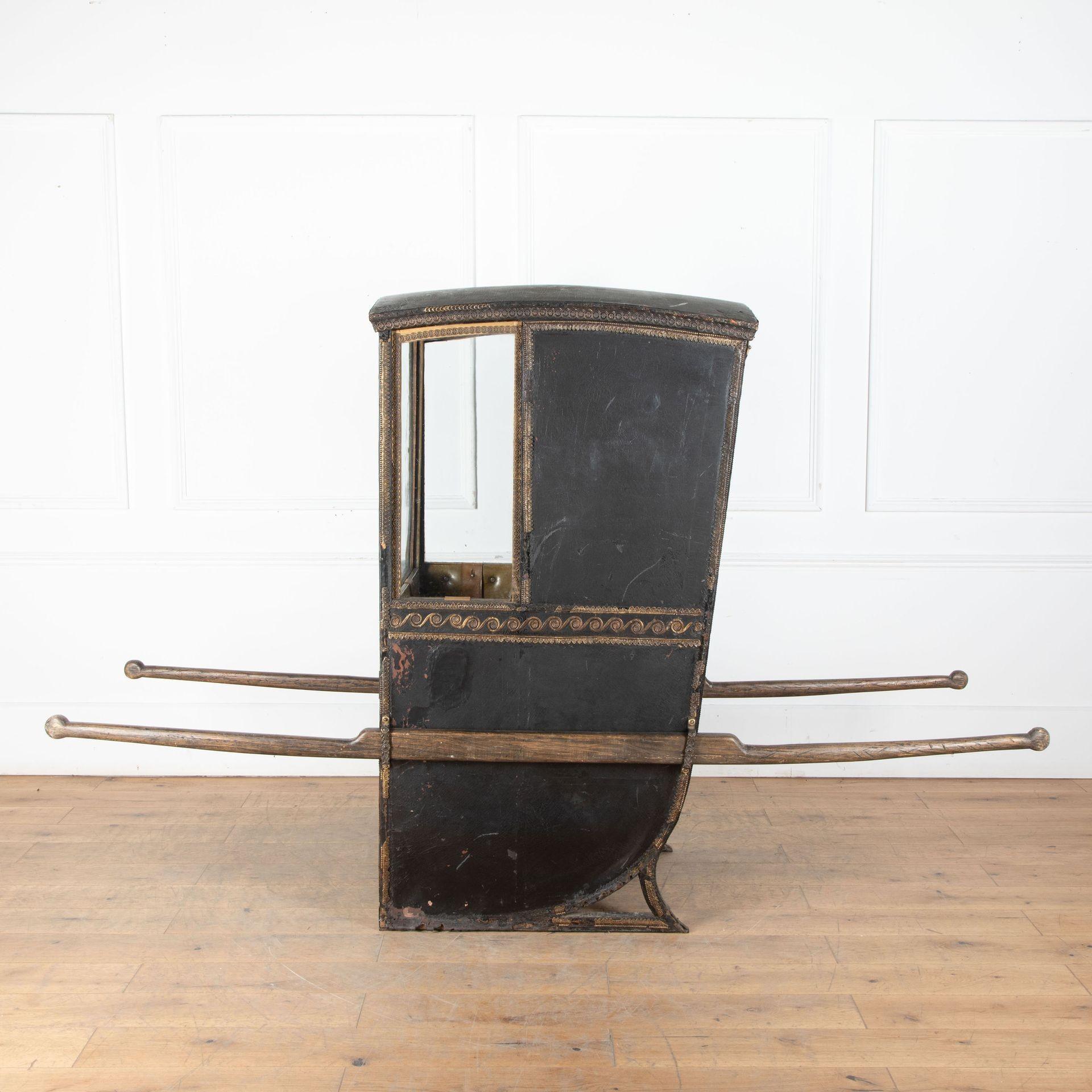 Leather 18th Century English Sedan Chair For Sale