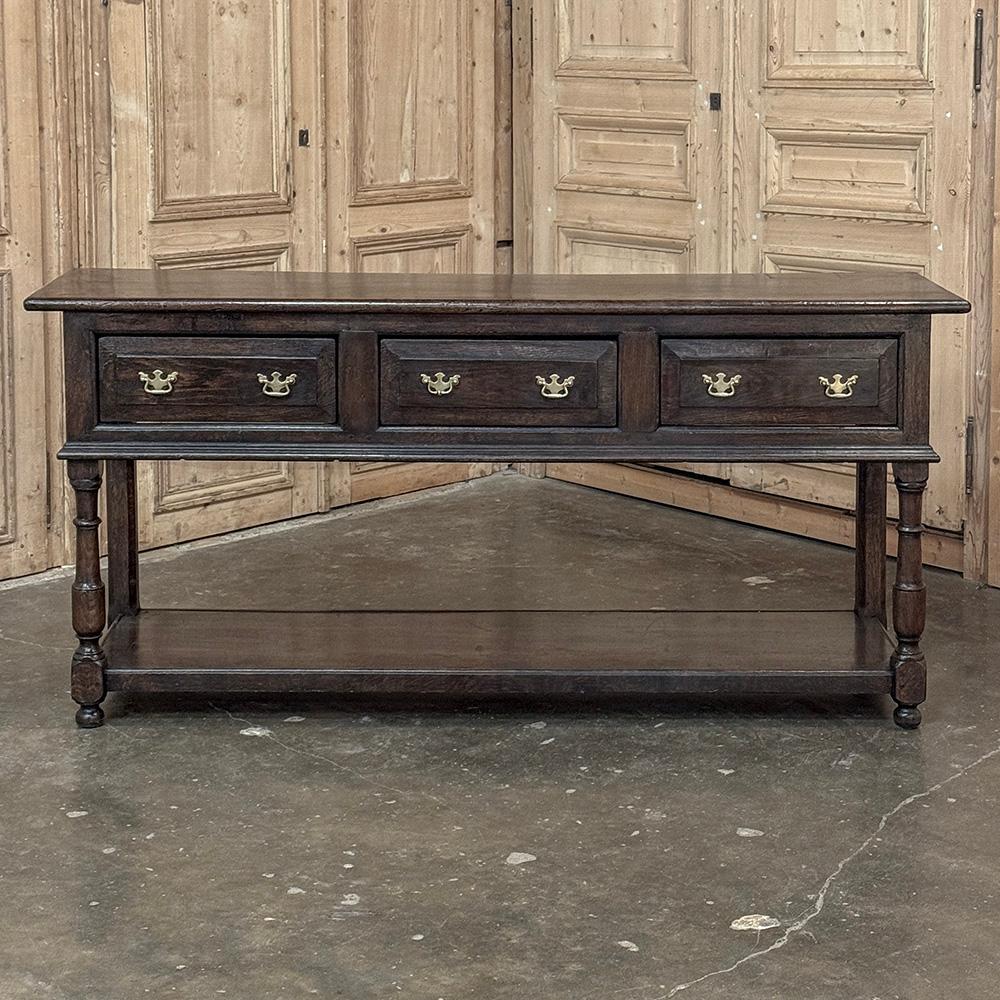 Hand-Crafted 18th Century English Sideboard ~ Credenza ~ Sofa Table For Sale