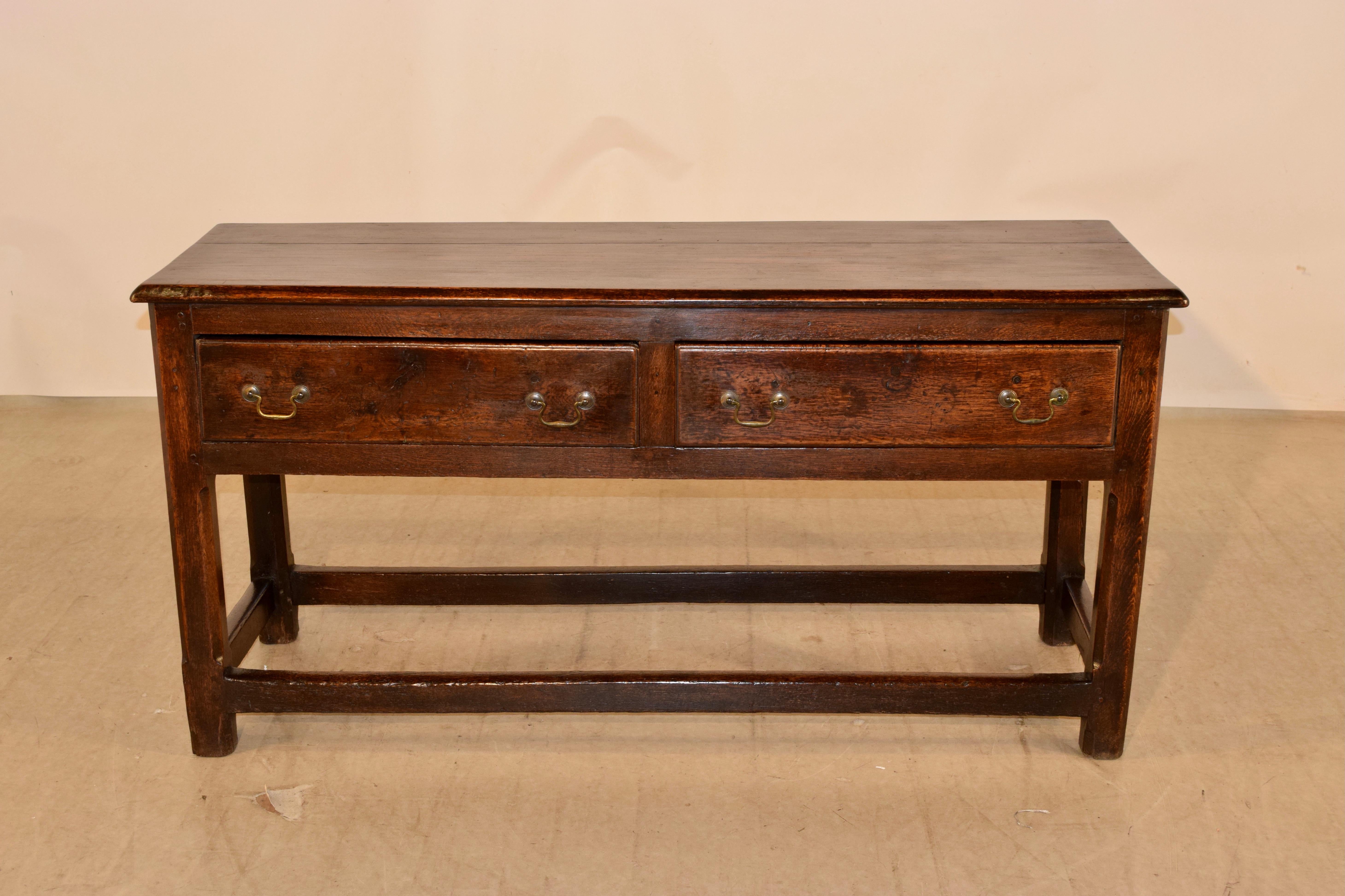 Oak 18th Century English Sideboard