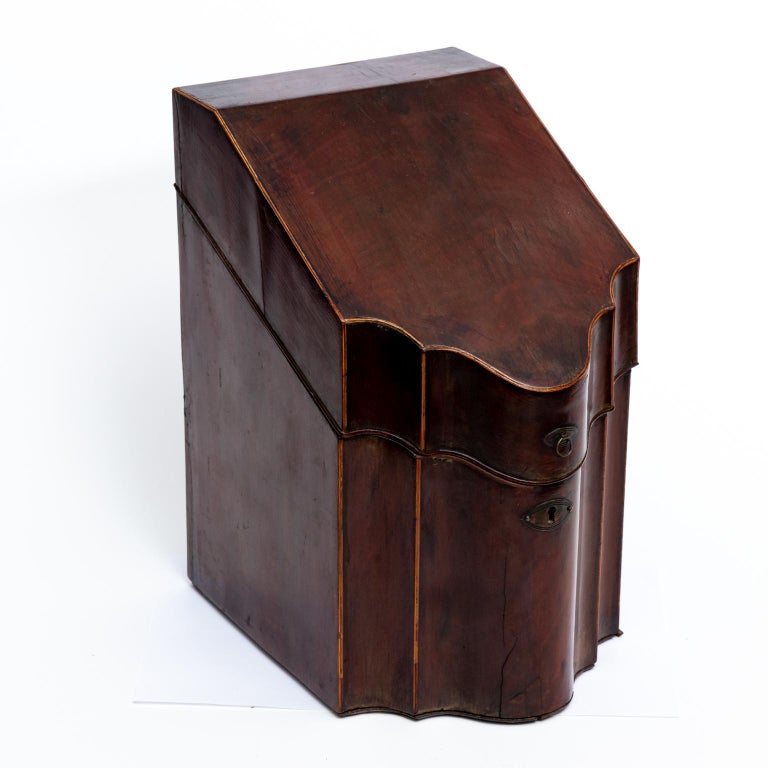 18th Century English SlantFront Knife Box For Sale at 1stDibs