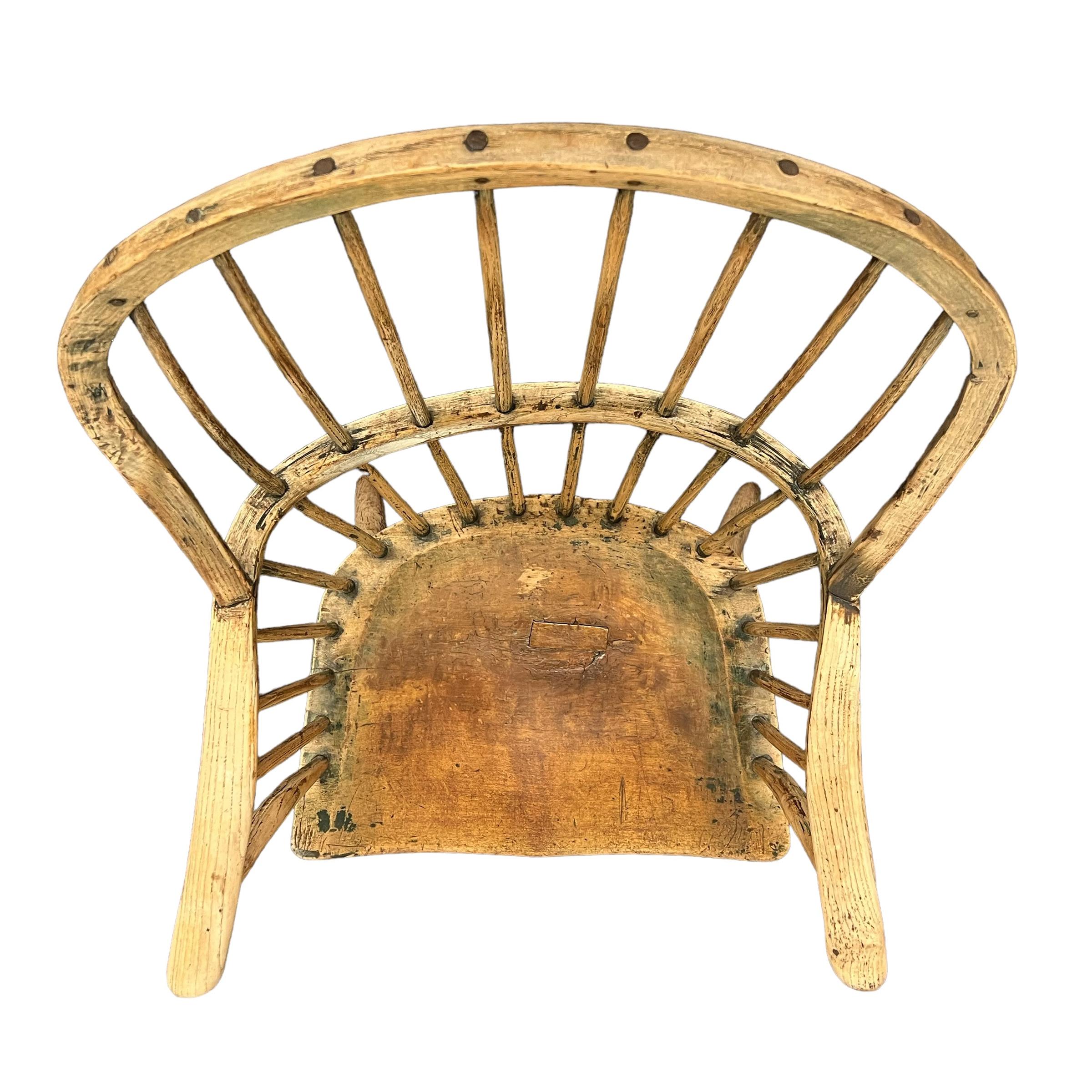 Englischer Windsor-Sessel mit Stickback aus dem 18. Jahrhundert im Angebot 3