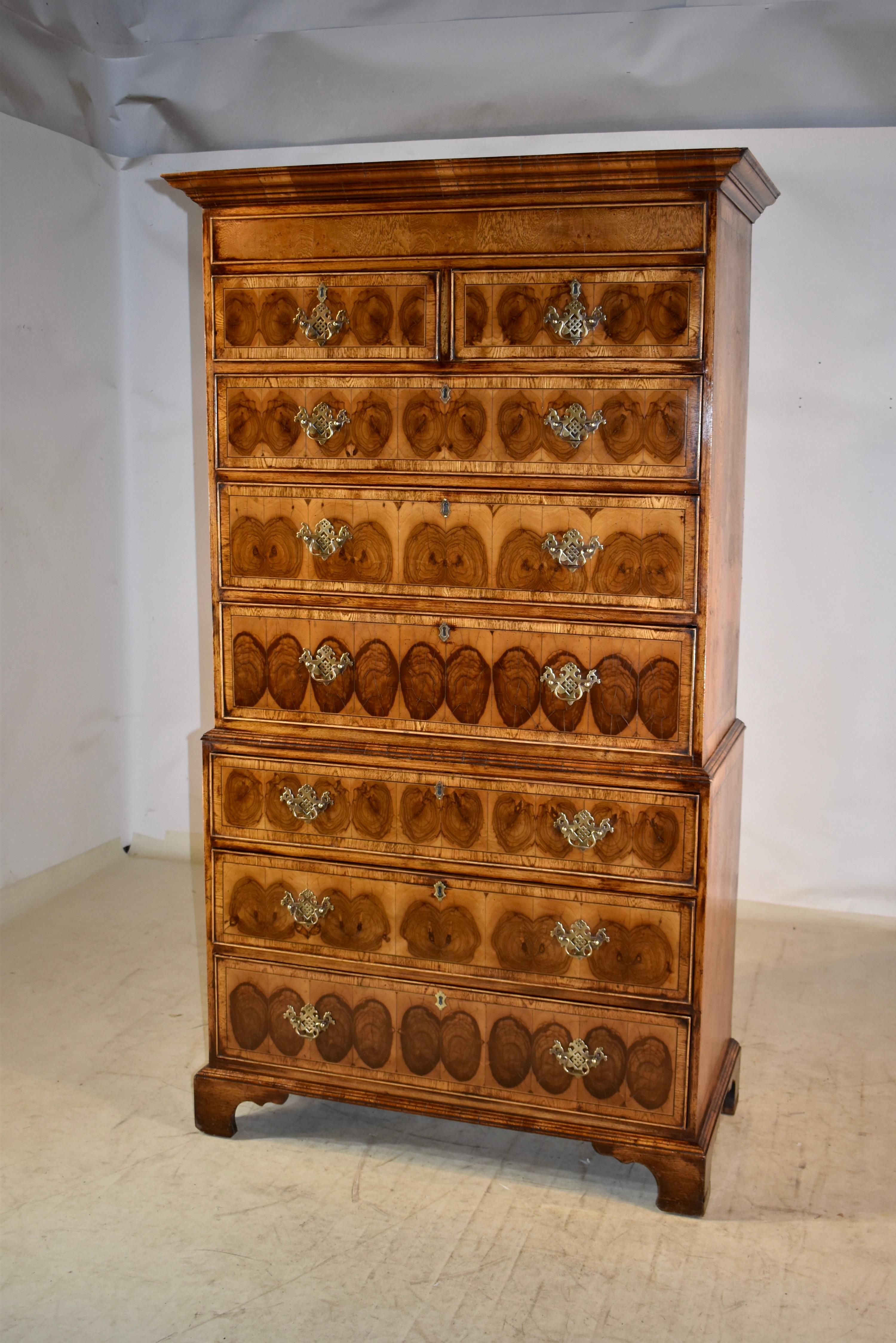 18th Century and Earlier 18th Century English Tall Chest For Sale