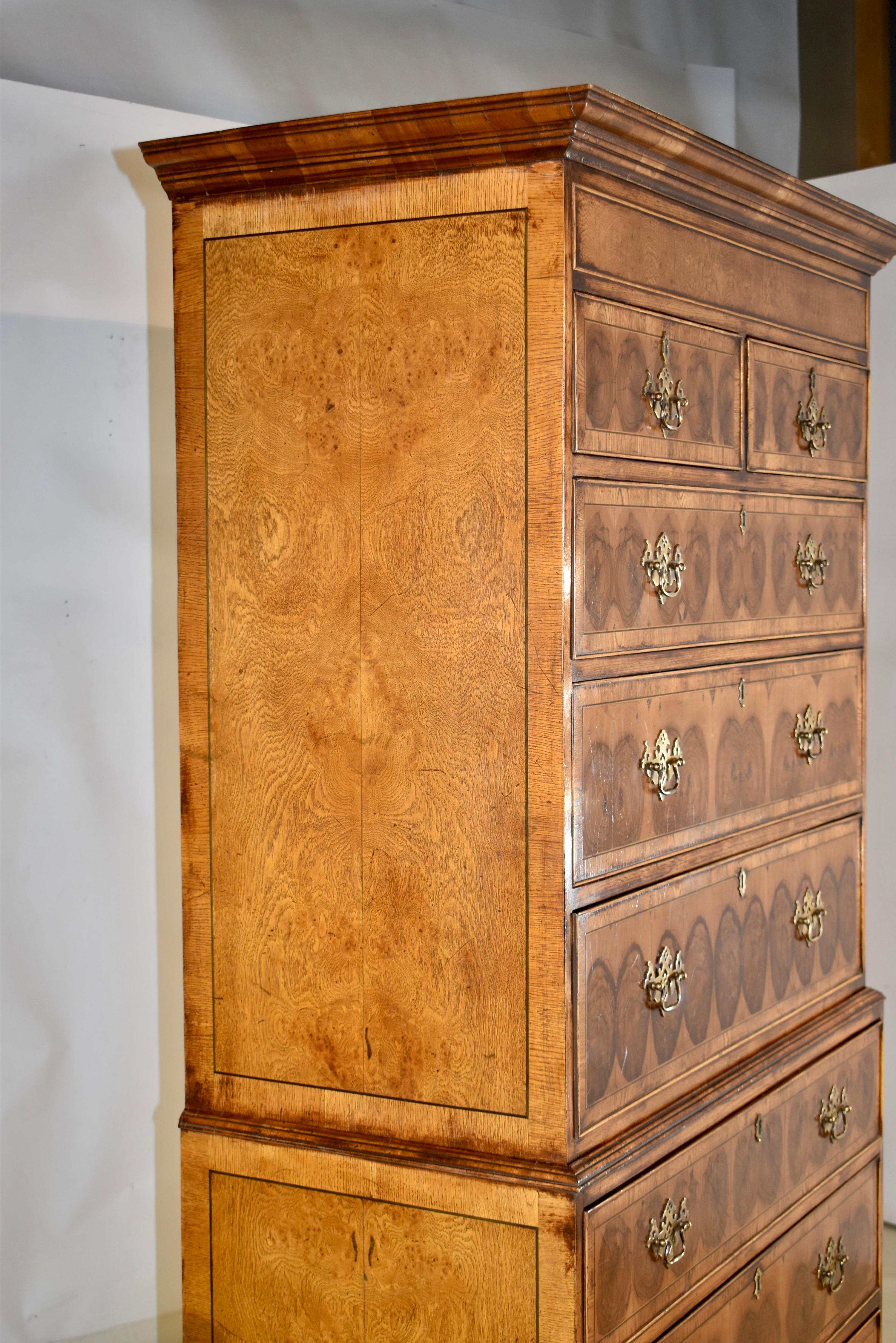 18th Century English Tall Chest For Sale 1