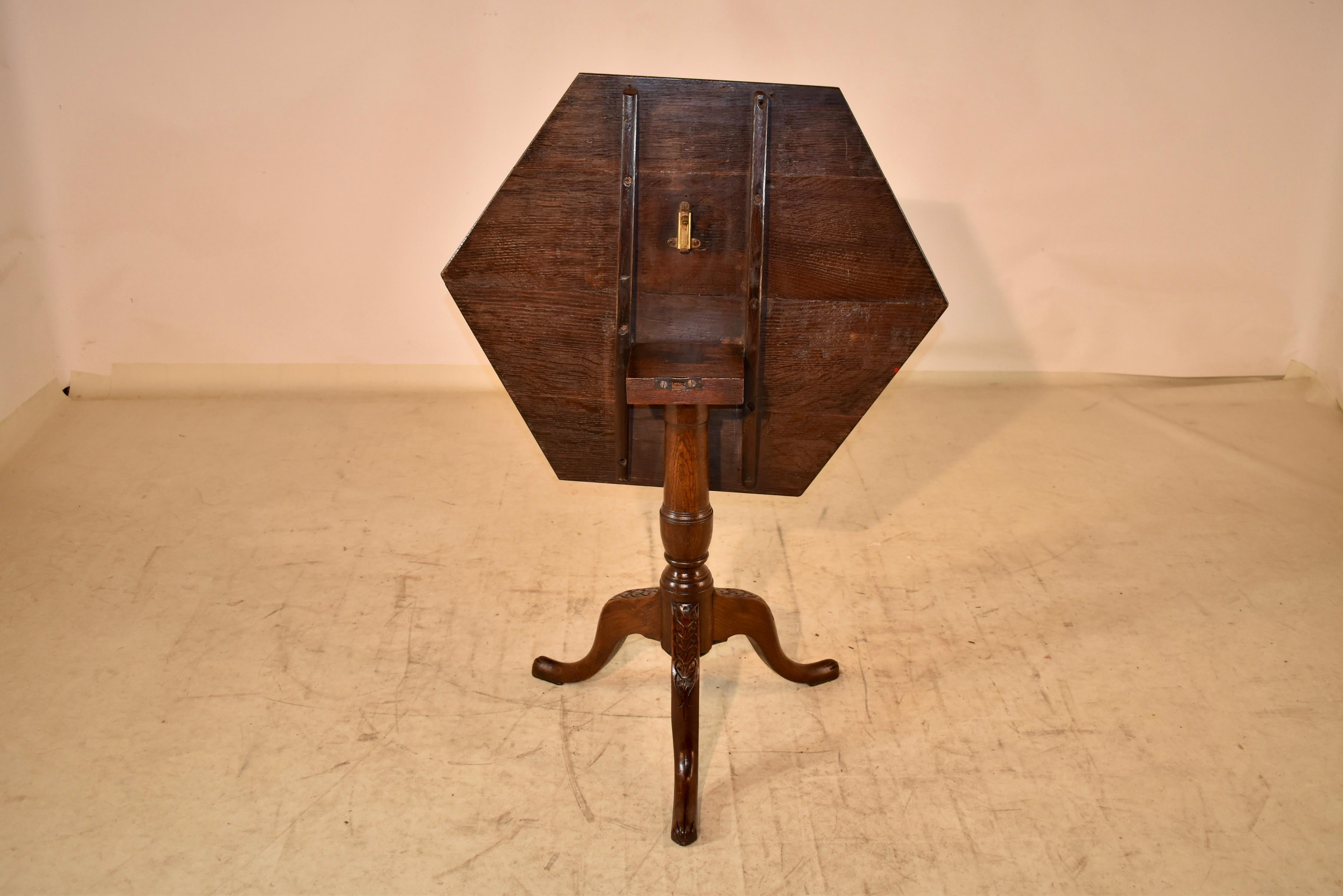 18th Century and Earlier 18th Century English Tilt Top Side Table For Sale