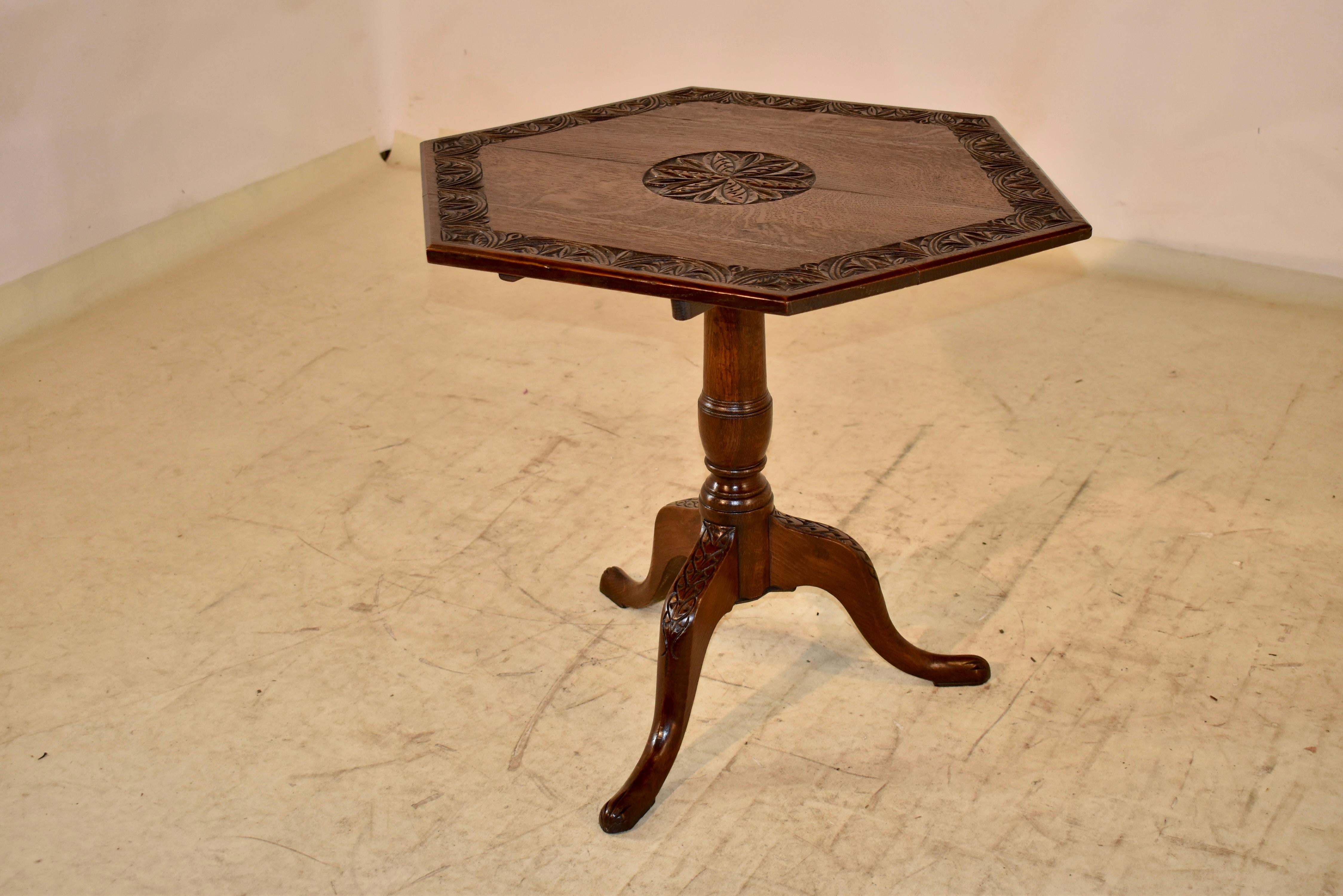 18th Century English Tilt Top Side Table For Sale 1